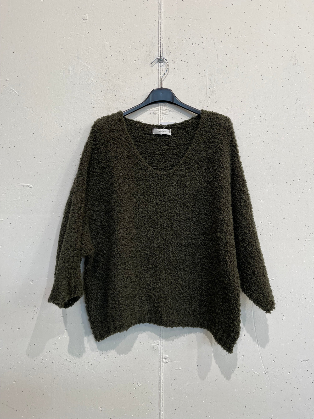 Pull Bouclè con manica a tre quarti