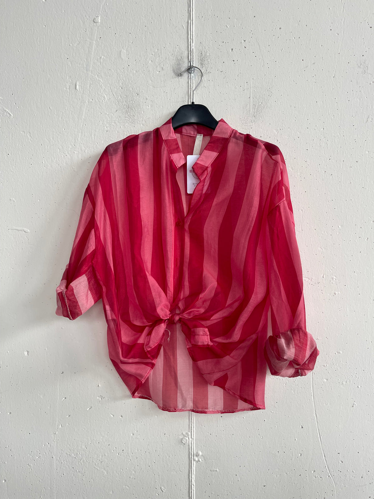 Camicia a righe estate collo coreana