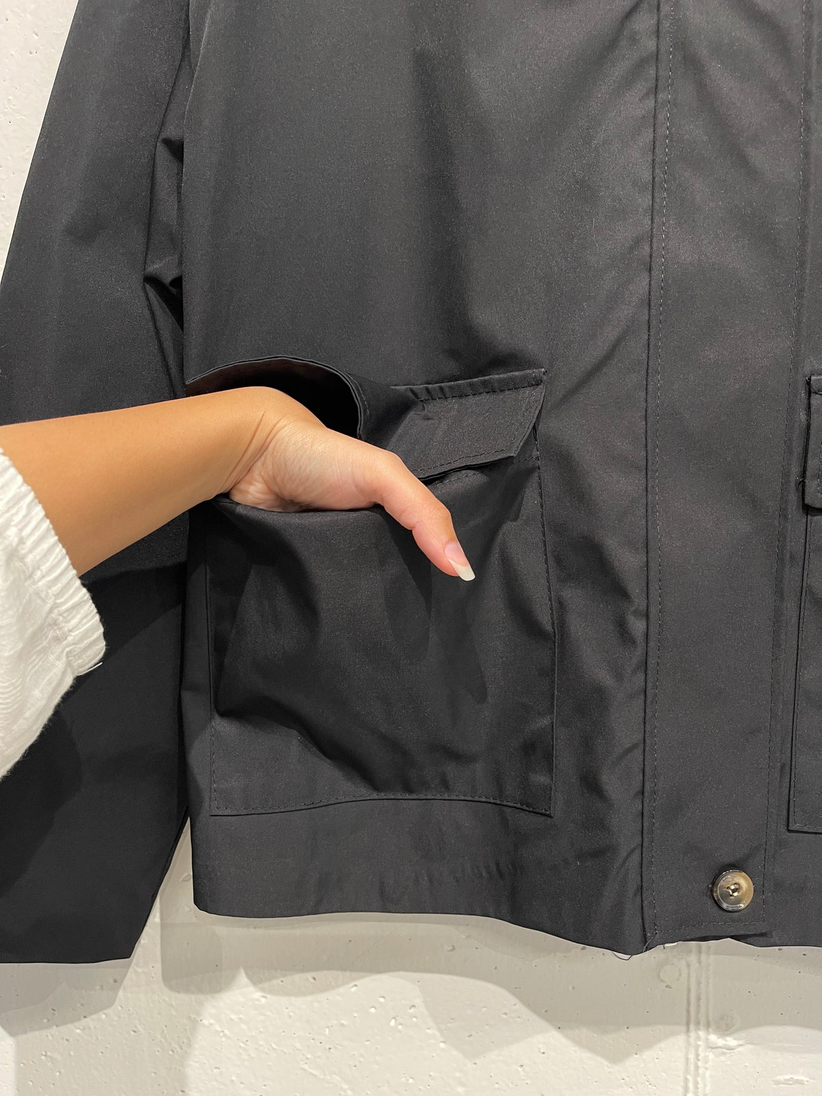 Giacca foderata con colletto in alcantara