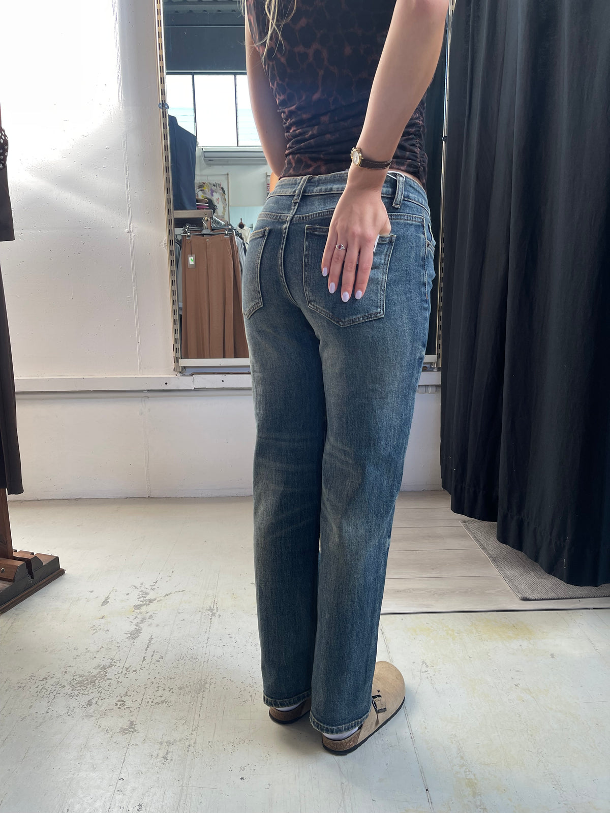 Straight jeans a vita bassa