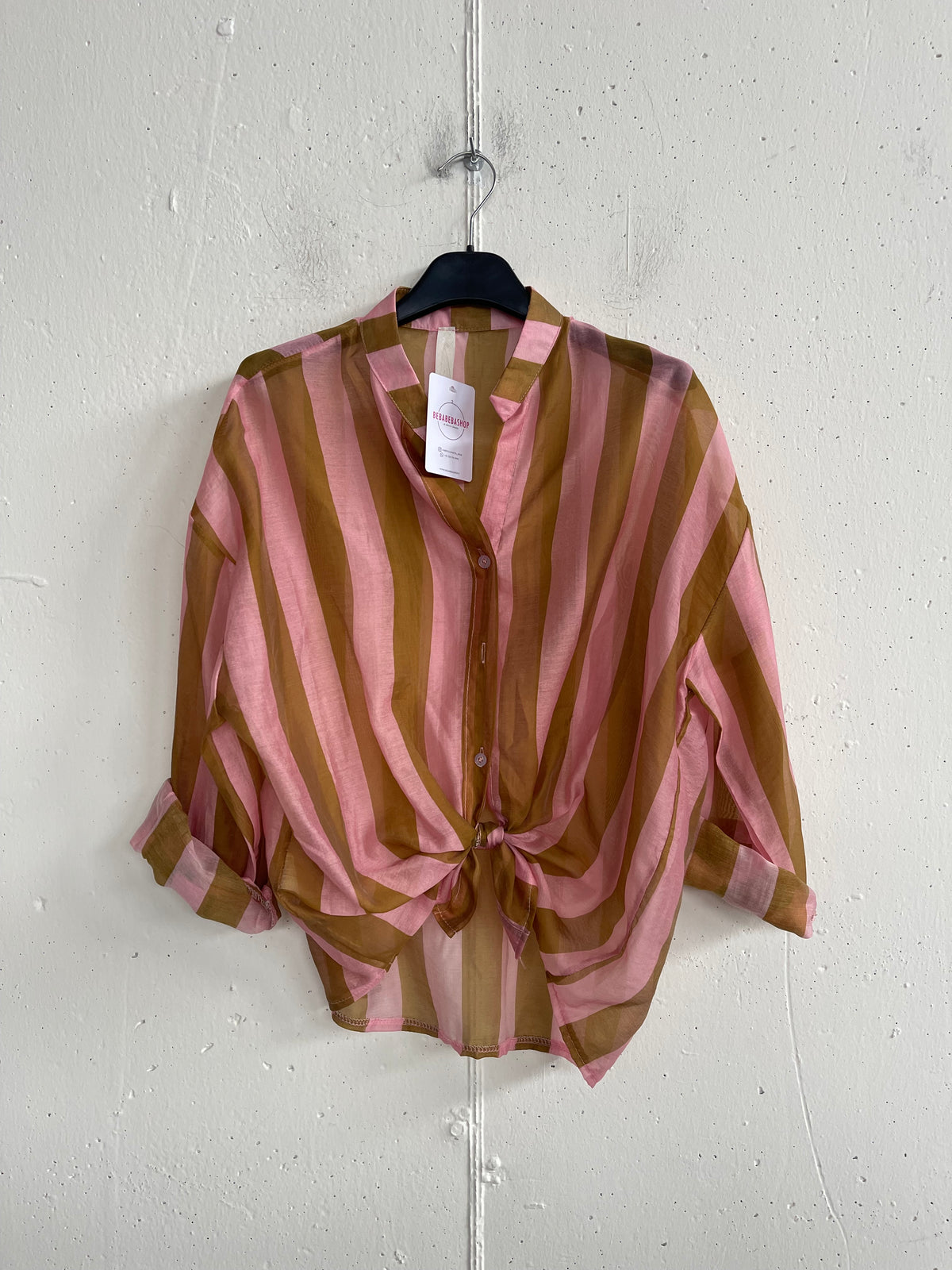 Camicia a righe estate collo coreana