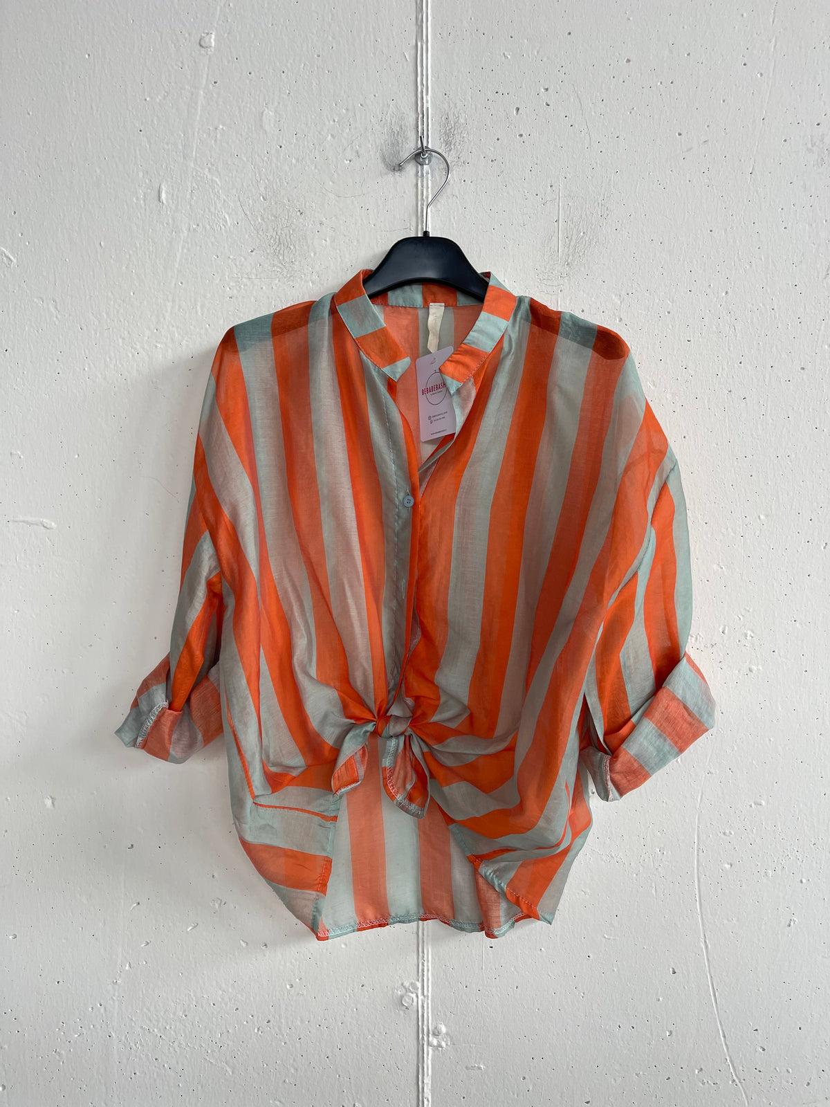 Camicia a righe estate collo coreana