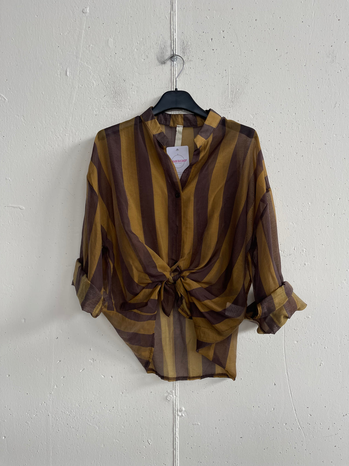 Camicia a righe estate collo coreana