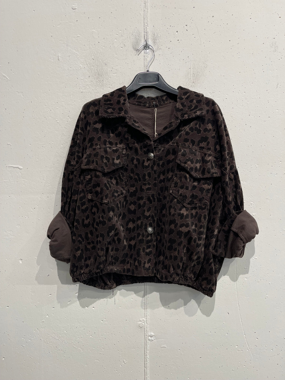 Giacchina leopardata in cotone