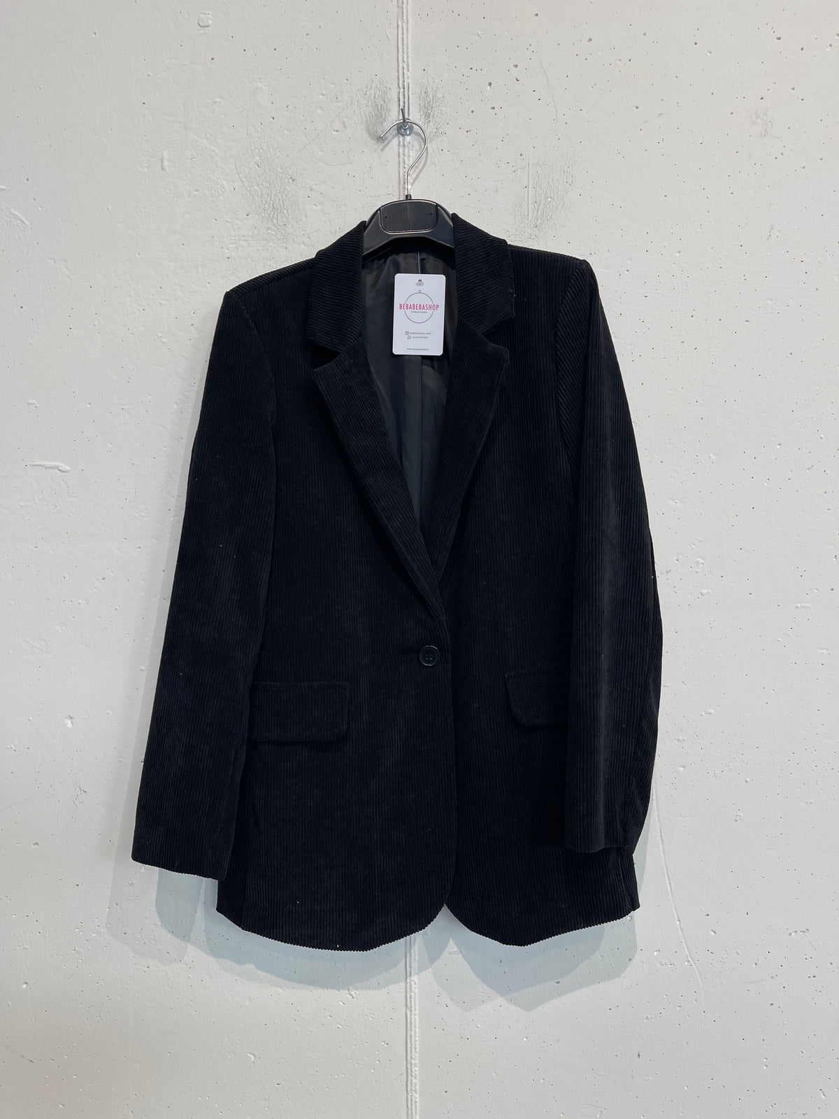 Blazer a costine in velluto