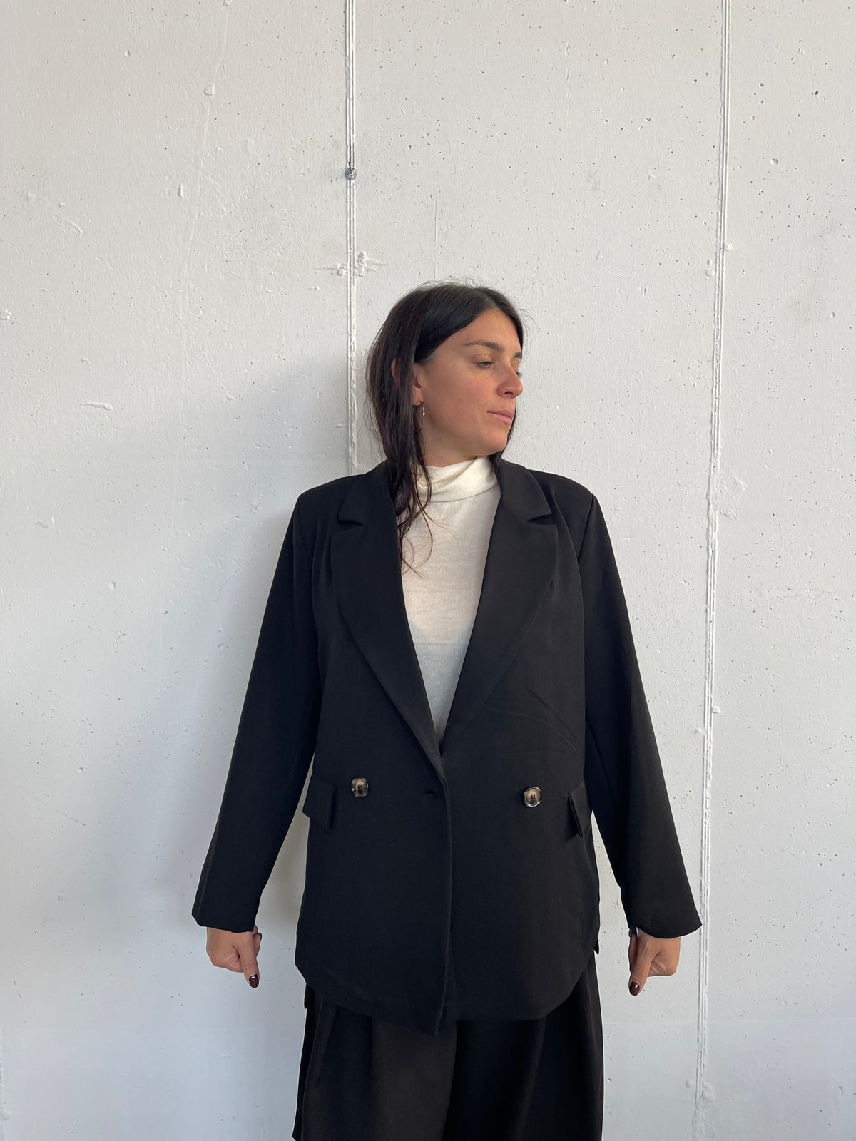 Blazer doppiopetto con collo a rever