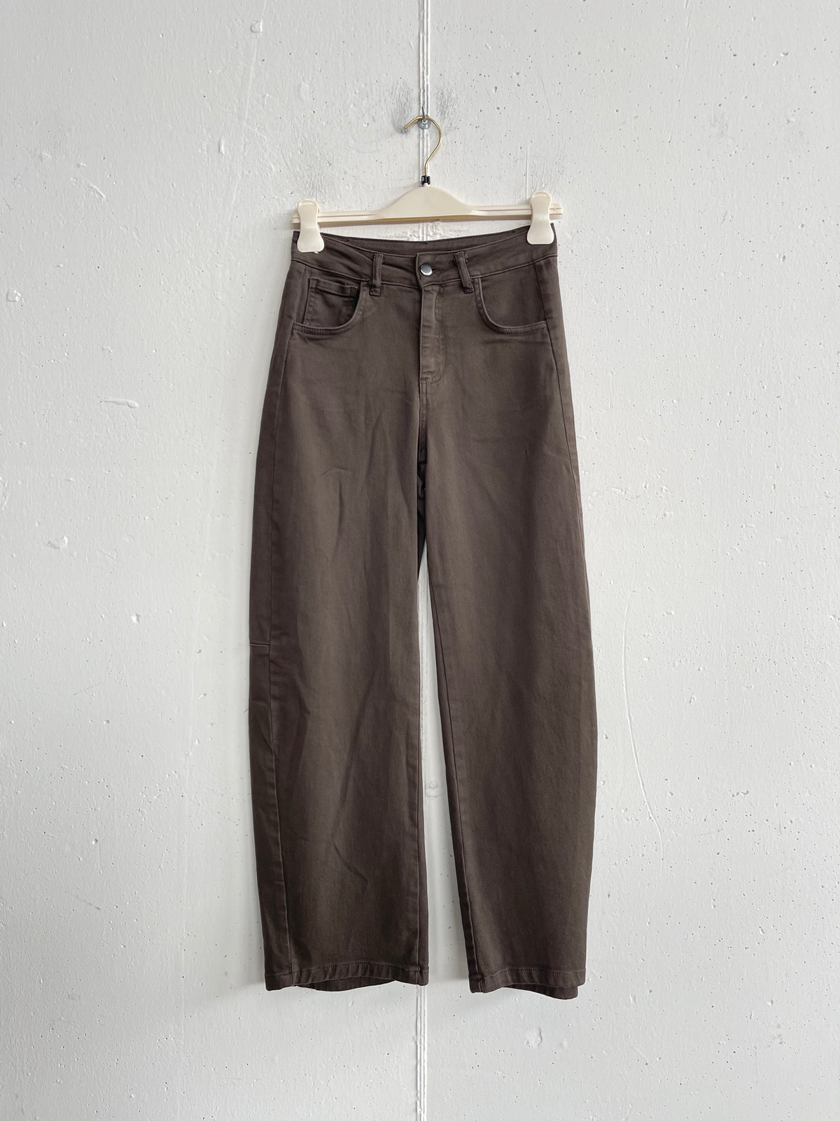 Pantalone balloon in tessuto effetto jeans