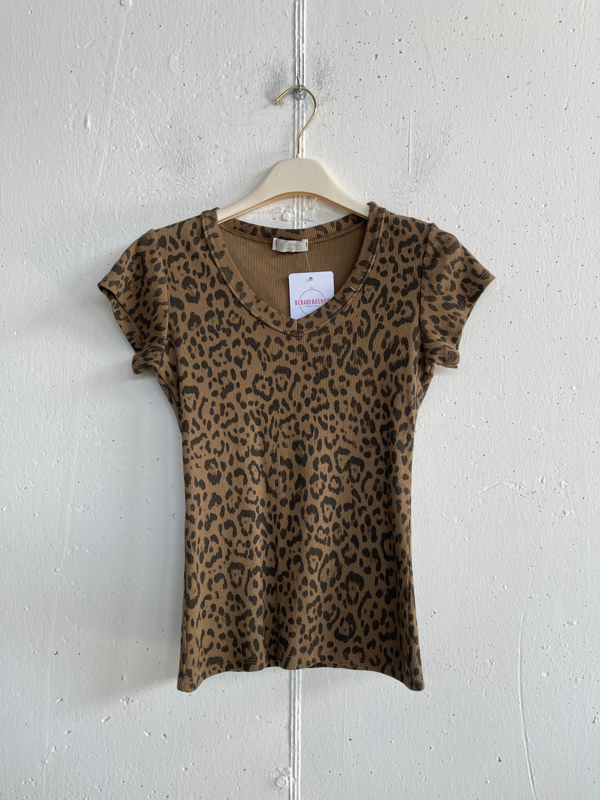 T-shirt leopardata safari slim