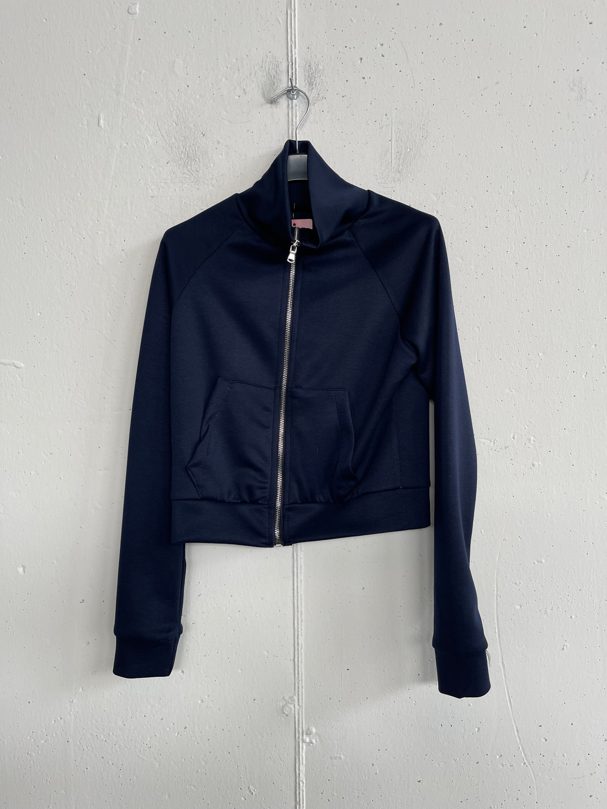 Felpa crop con collo alto