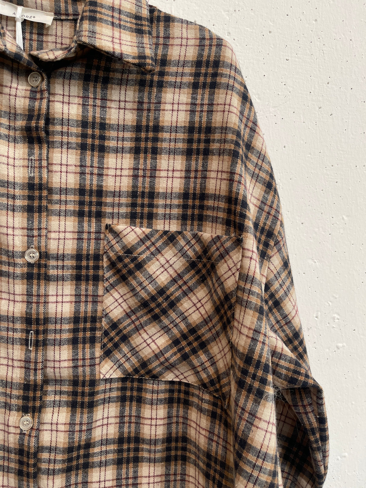 Camicia a quadri crop