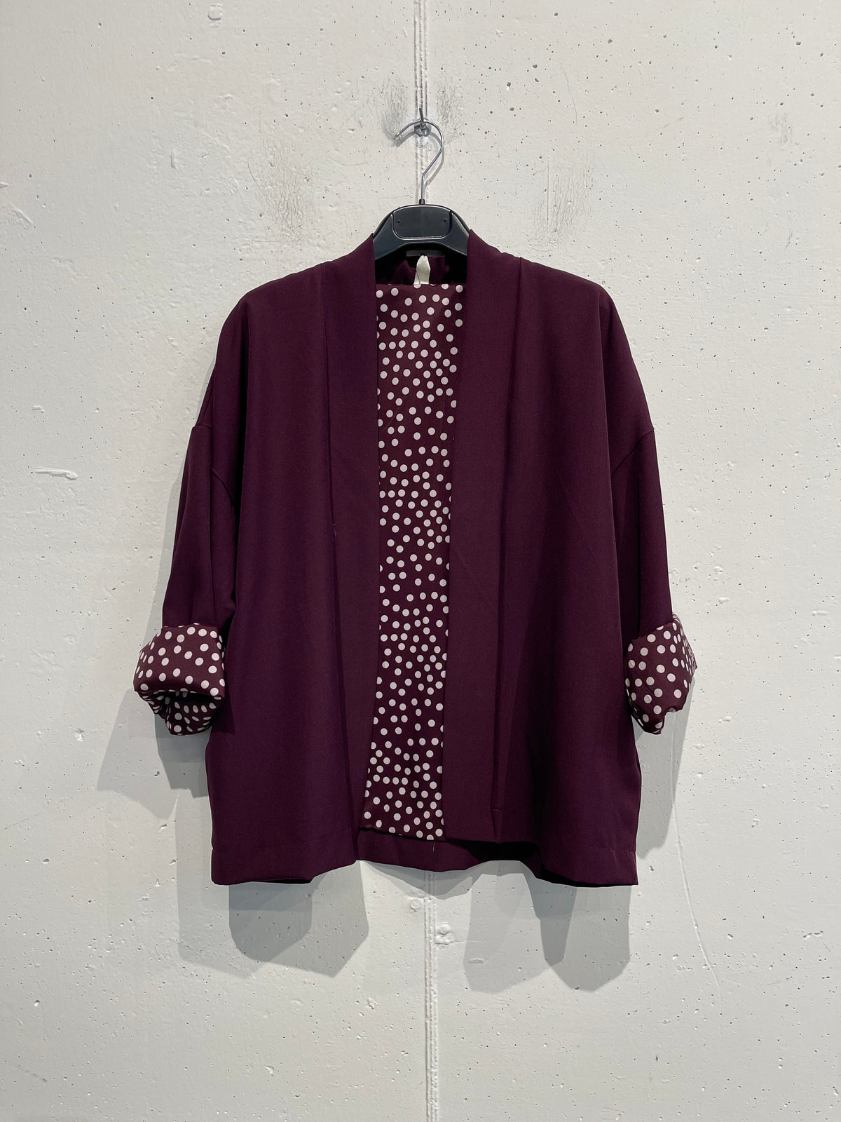 Blazer stile kimono con fodera a pois CLARISSA