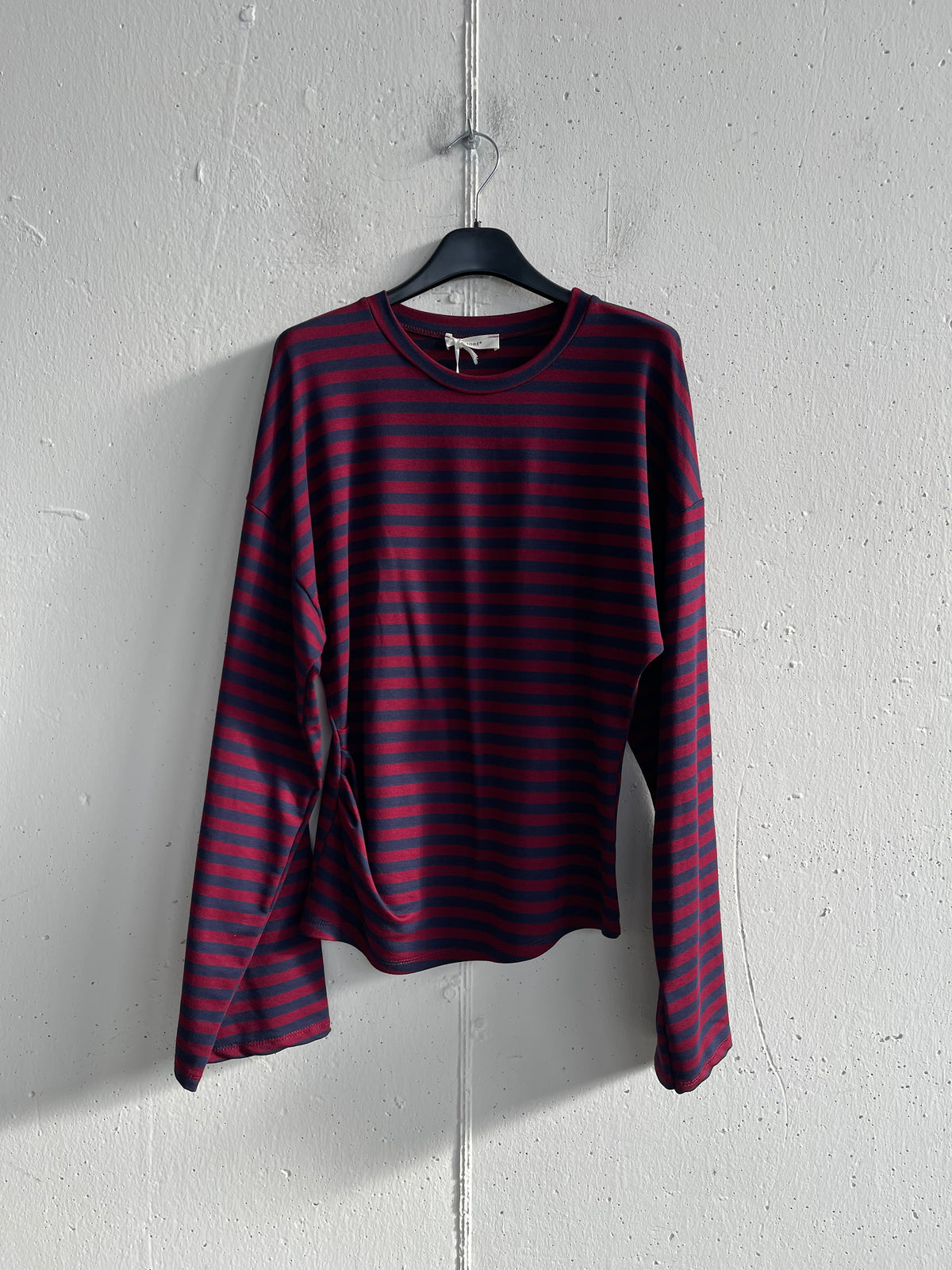 Longsleeve arighe con arricciatura a lato