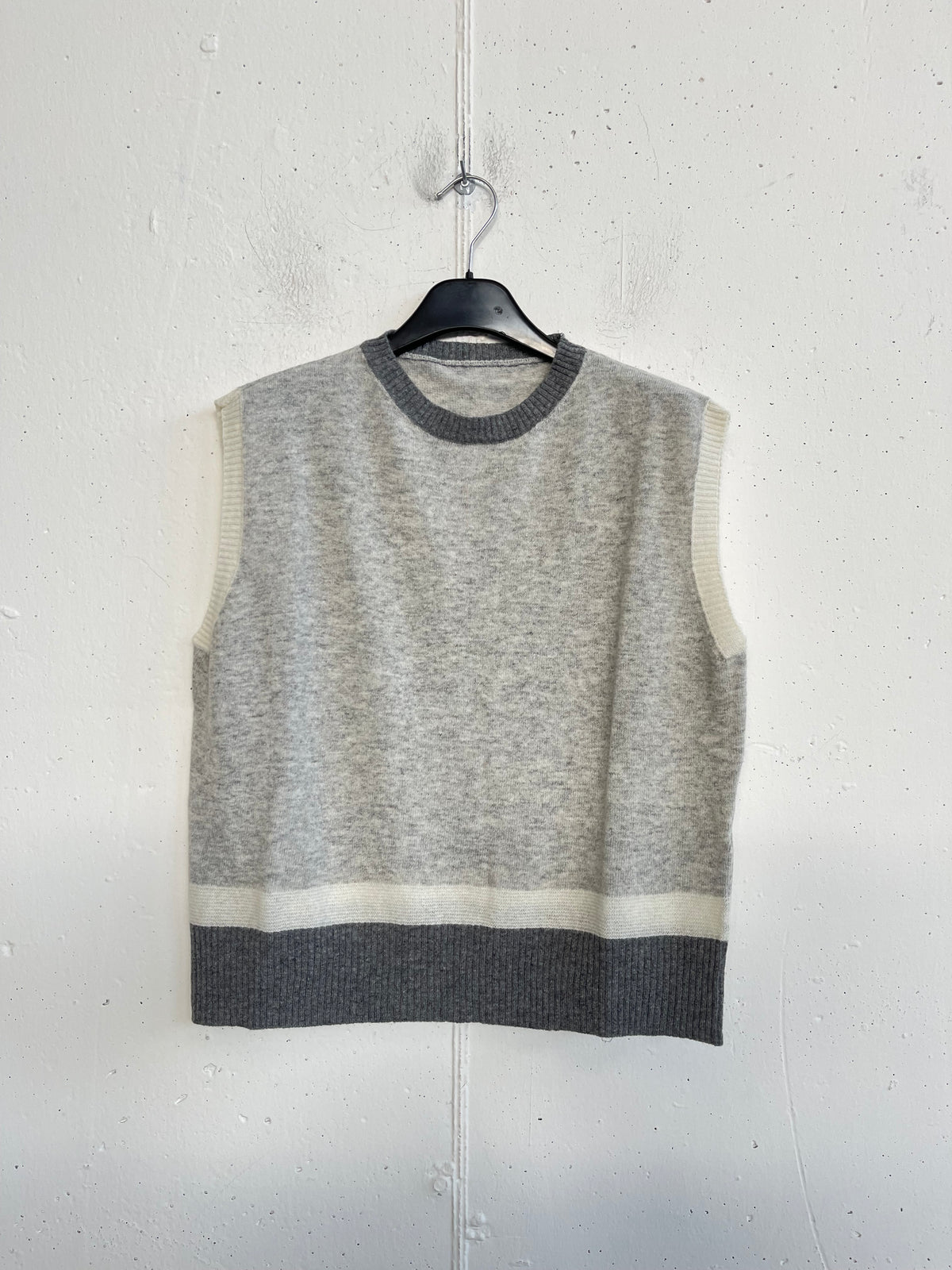 Gilet misto lana tricolore