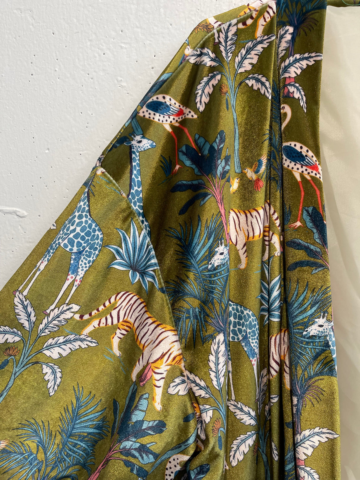 Kimono in ciniglia fantasia giapponese