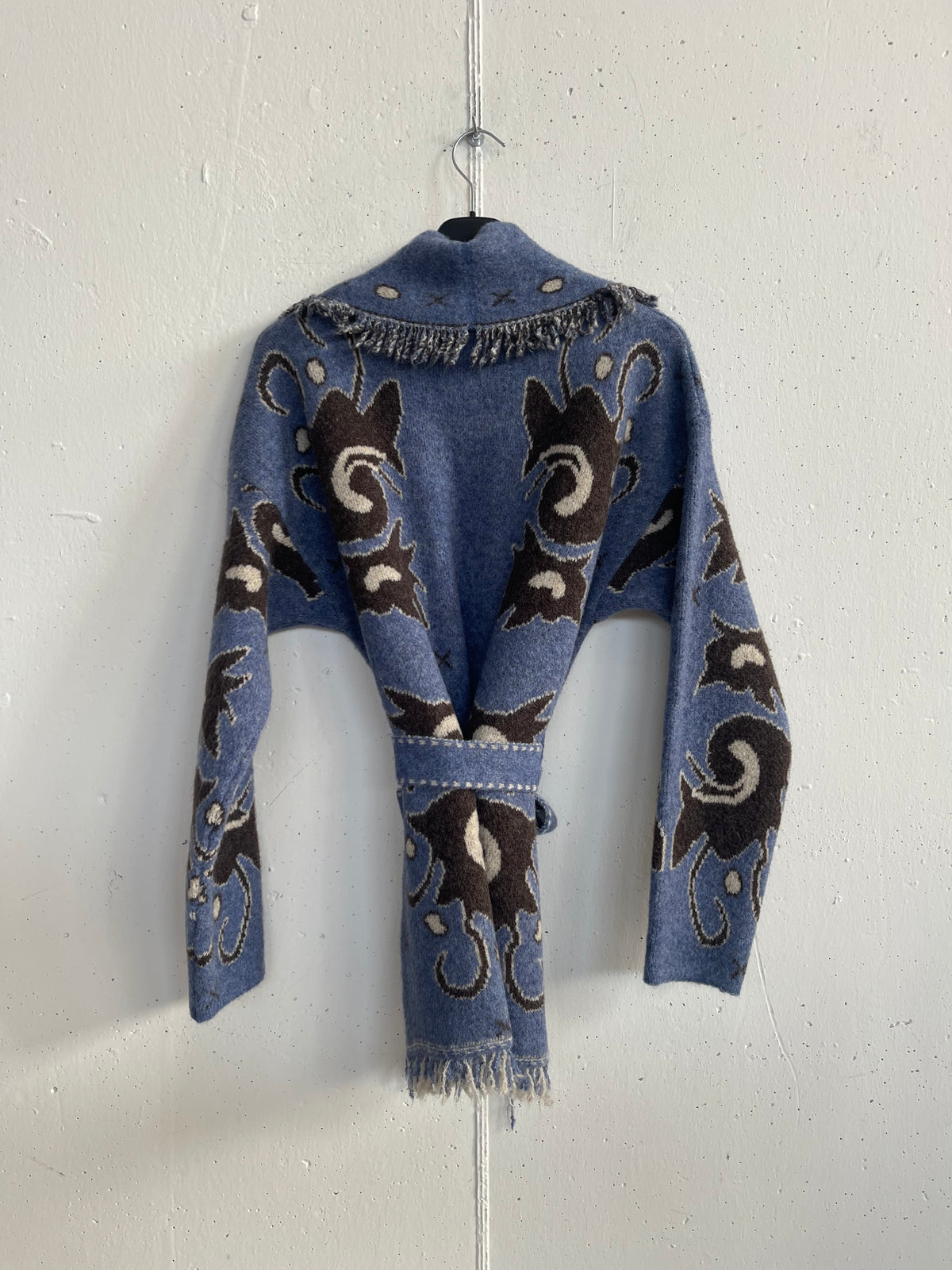 Cardigan bandana con frange