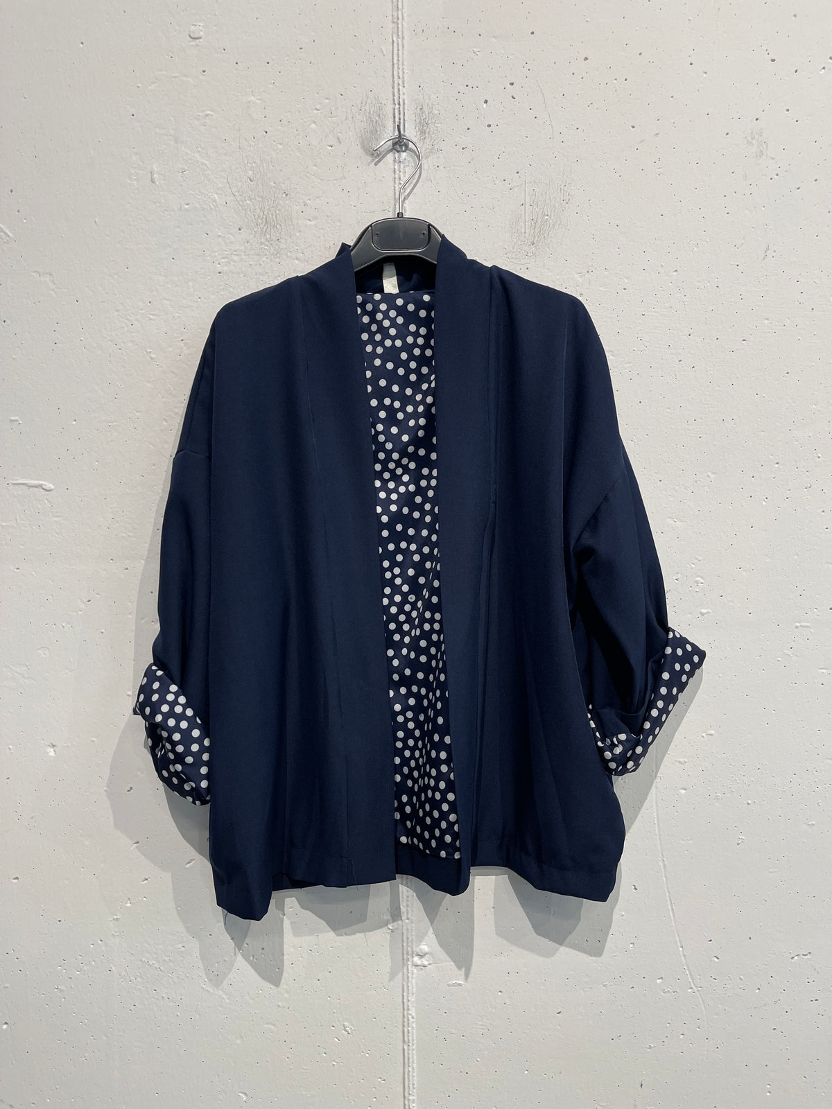 Blazer stile kimono con fodera a pois CLARISSA