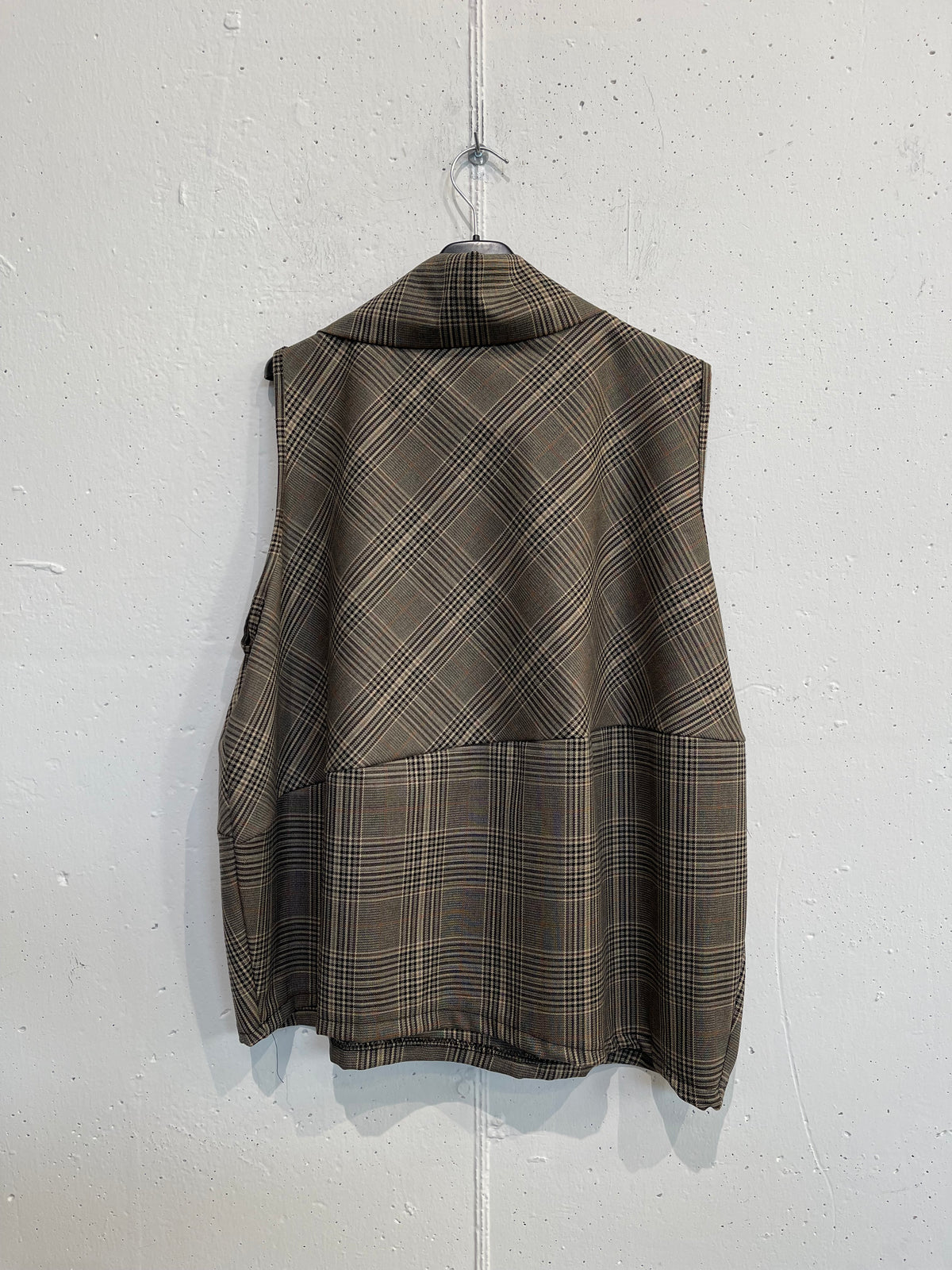 Gilet Principe di Galles con scollo ad anello