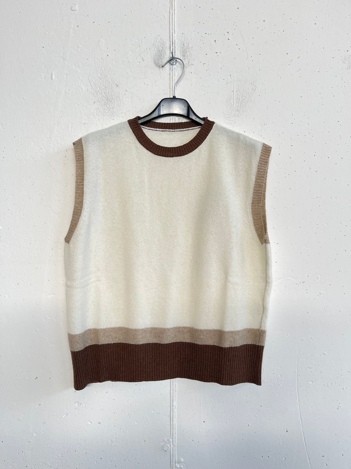 Gilet misto lana tricolore