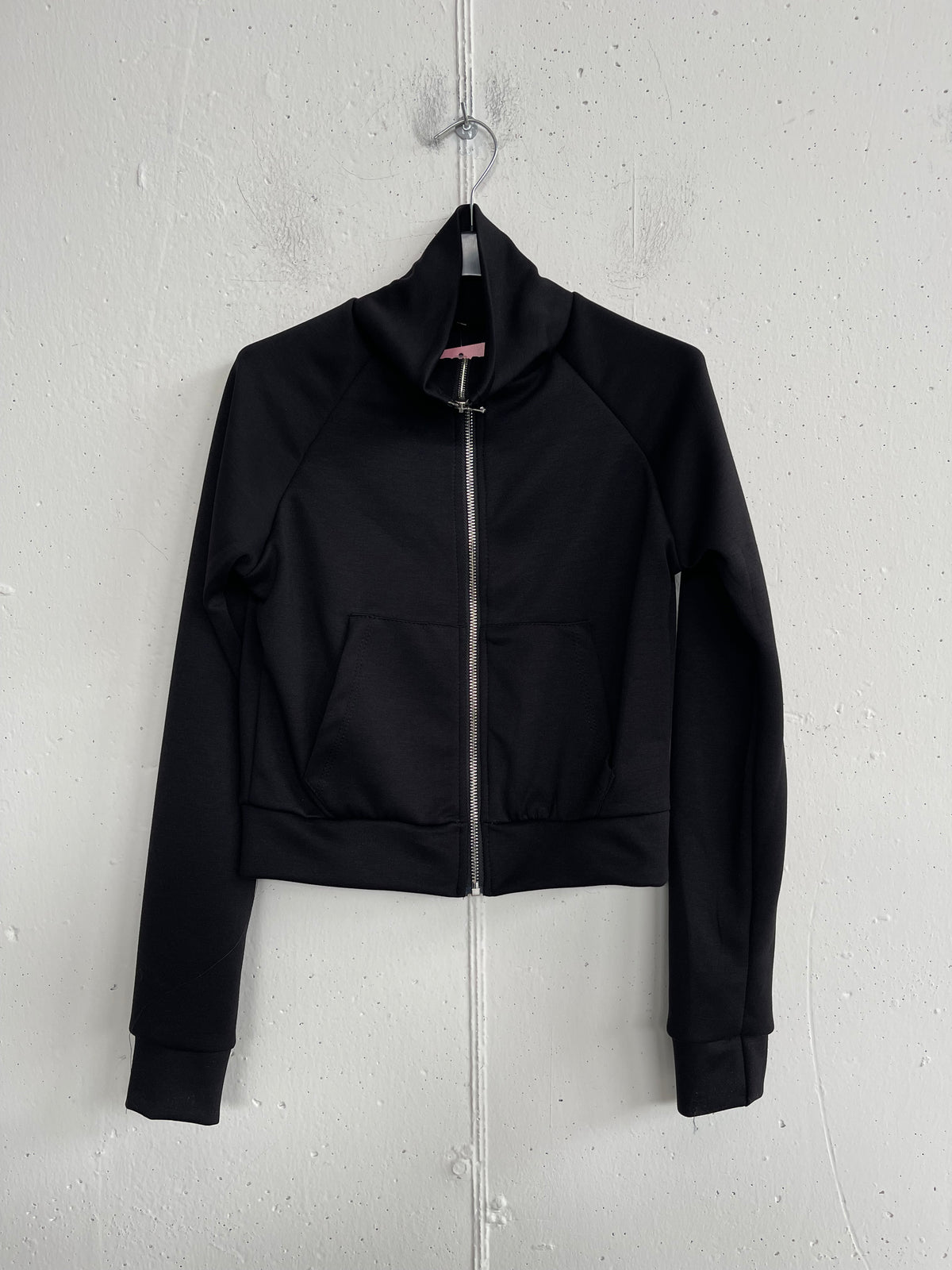 Felpa crop con collo alto