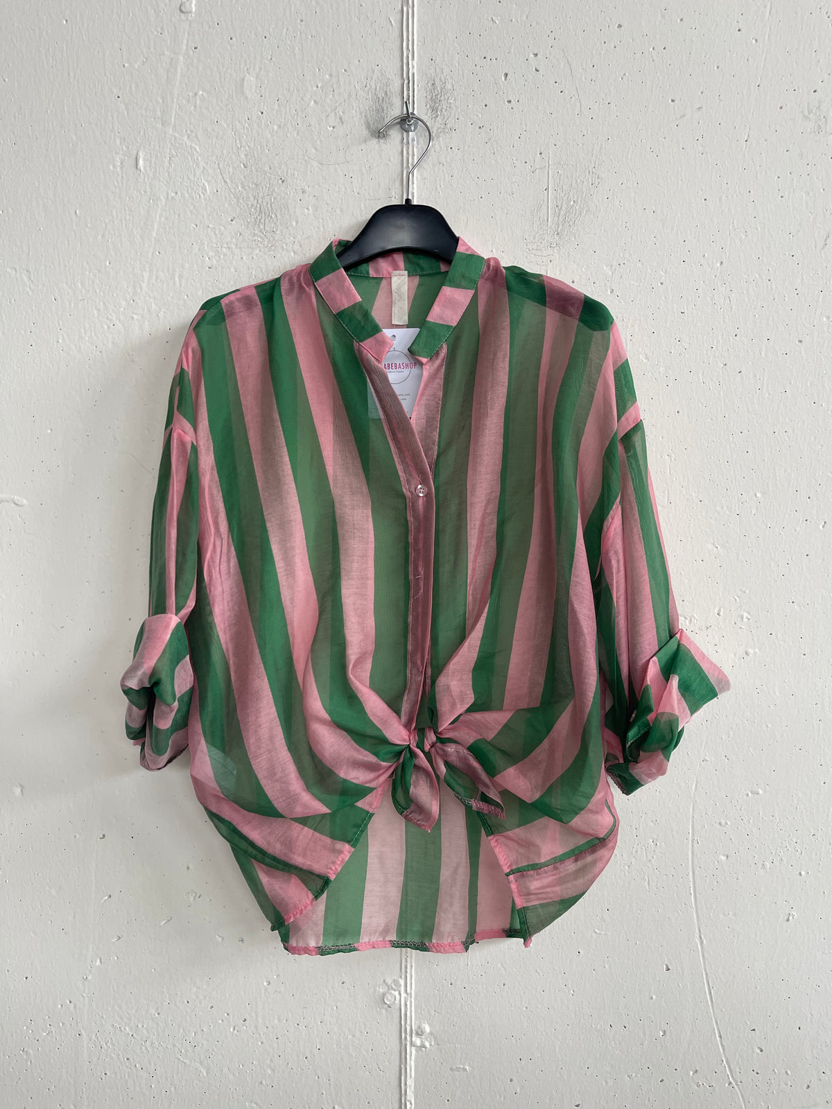 Camicia a righe estate collo coreana