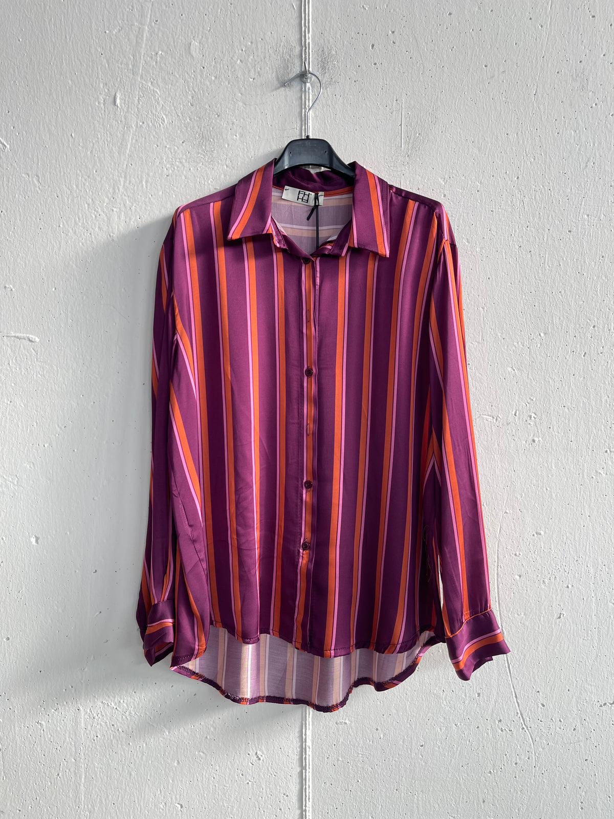 Camicia satinata a righe