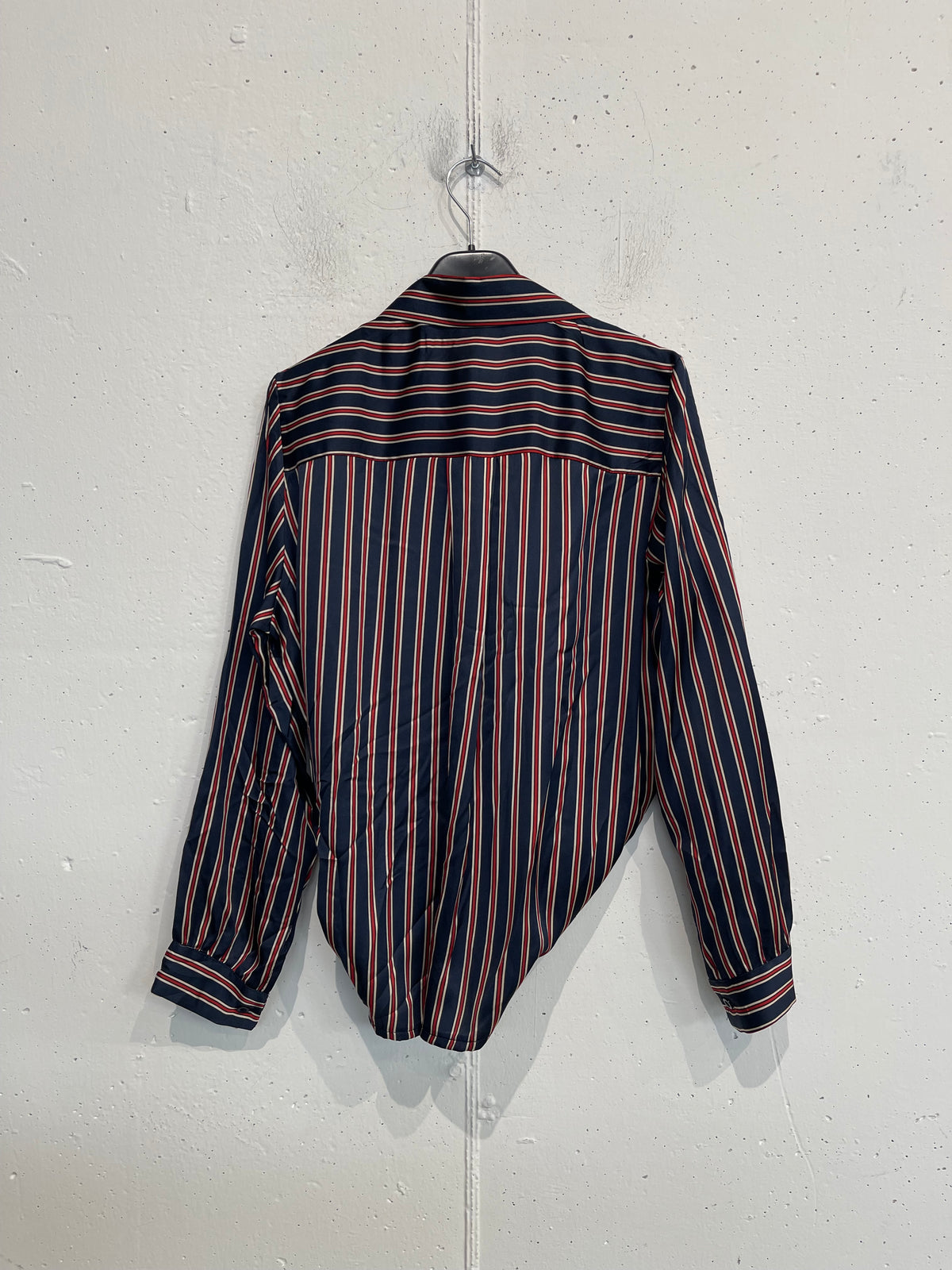 Camicia a righe in misto seta