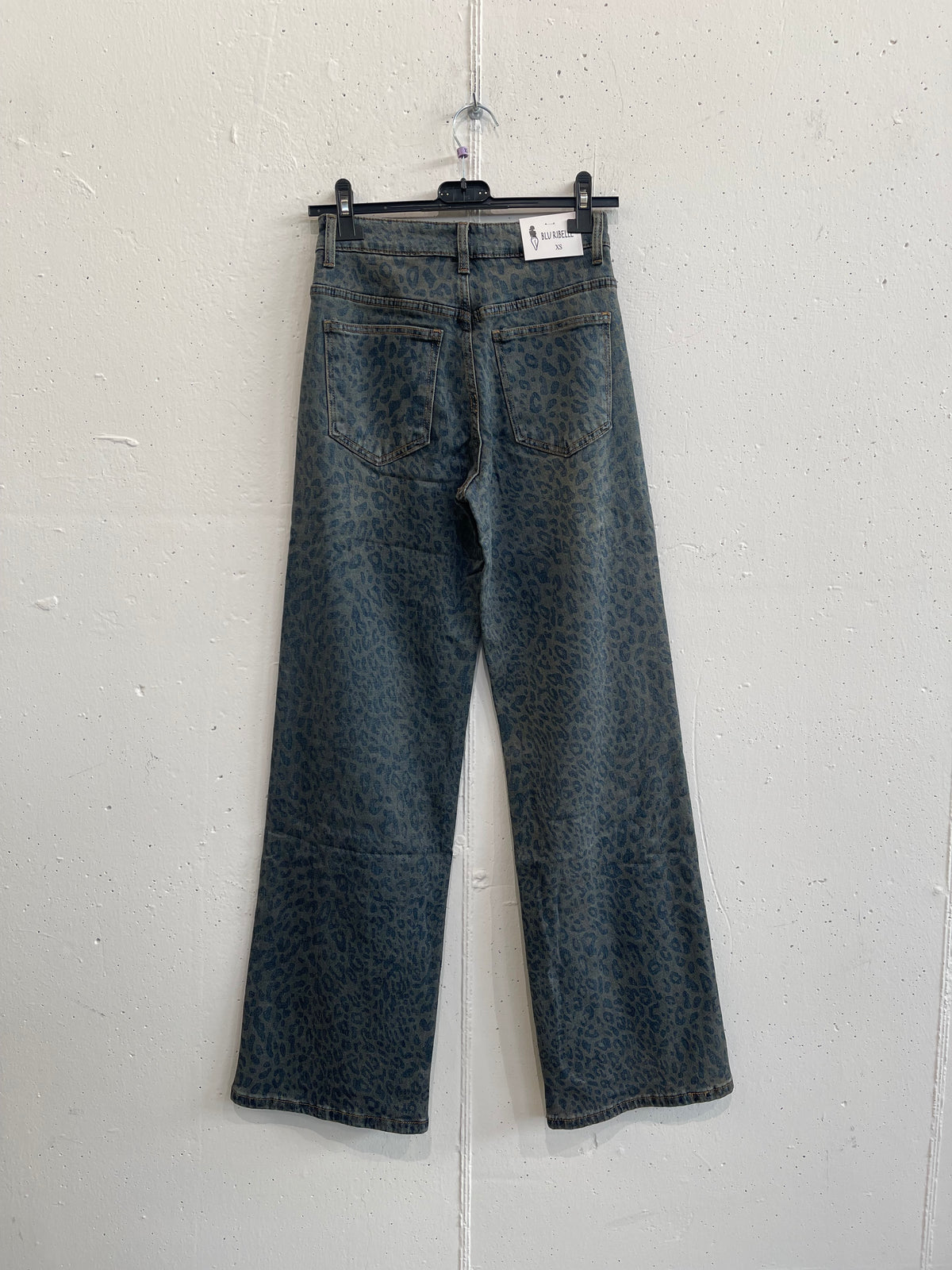 Jeans Leopard azzurro
