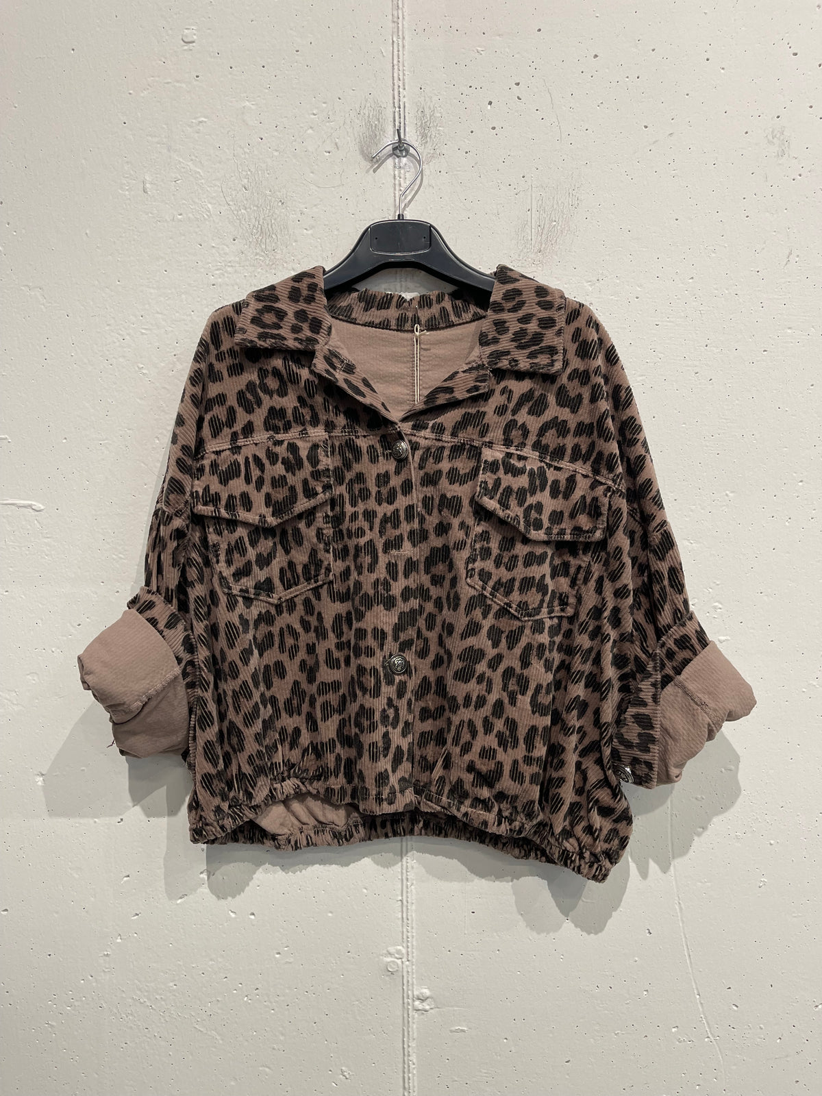 Giacchina leopardata in cotone