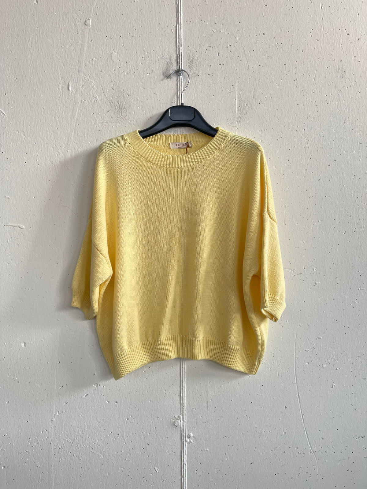 Pull manica 3/4 in cotone