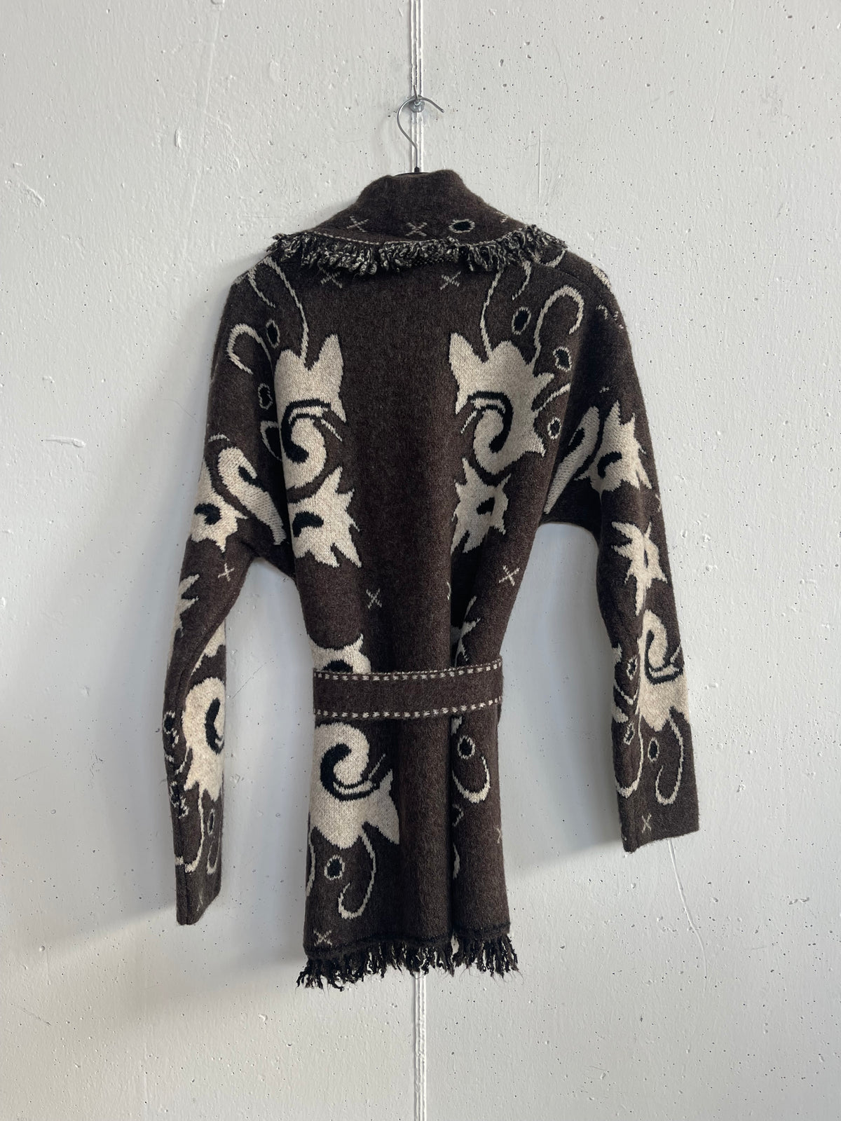Cardigan bandana con frange