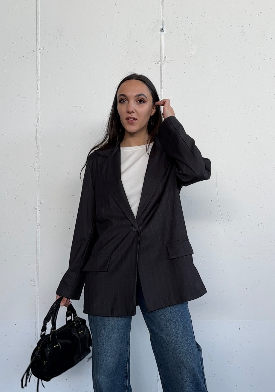 Blazer gessato ANNALISA over