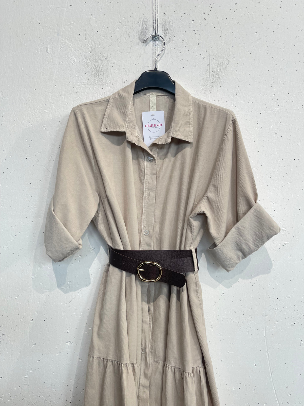 Abito in velluto 1000 righe 100% cotone
