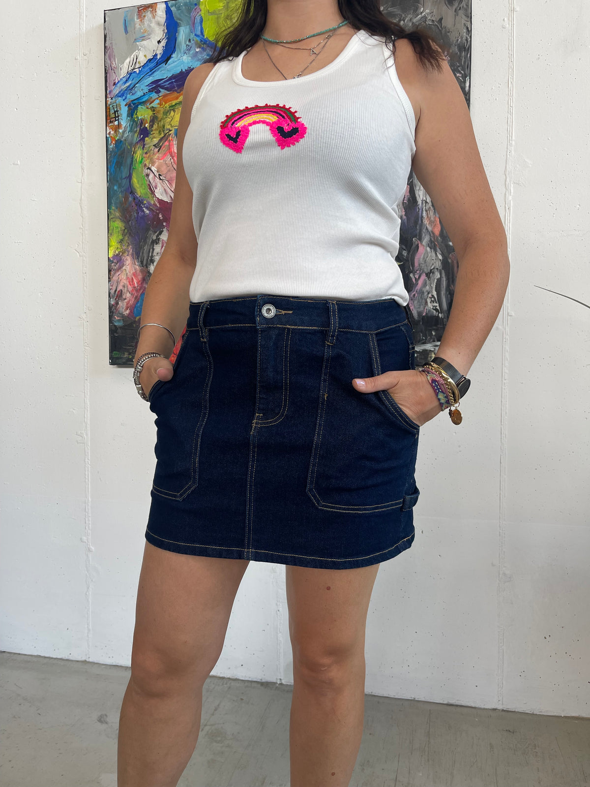 Minigonna worker in jeans