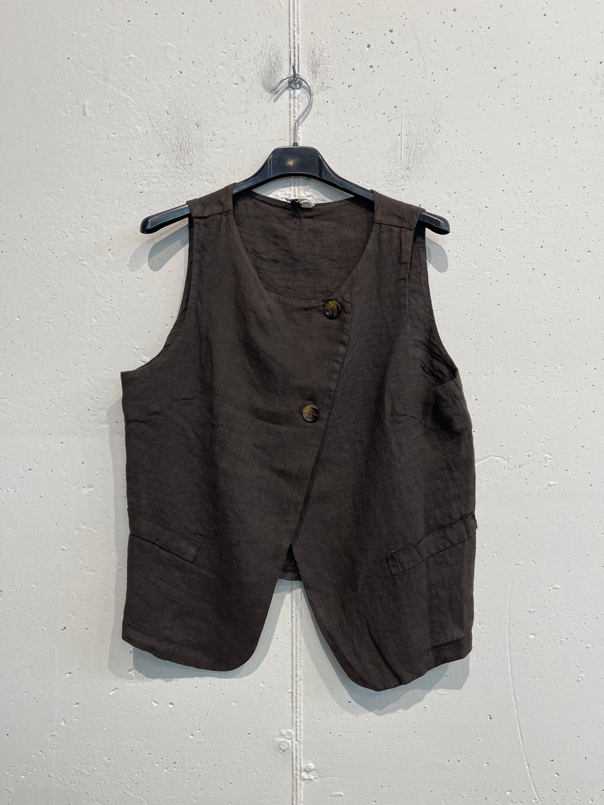 Gilet in puro lino