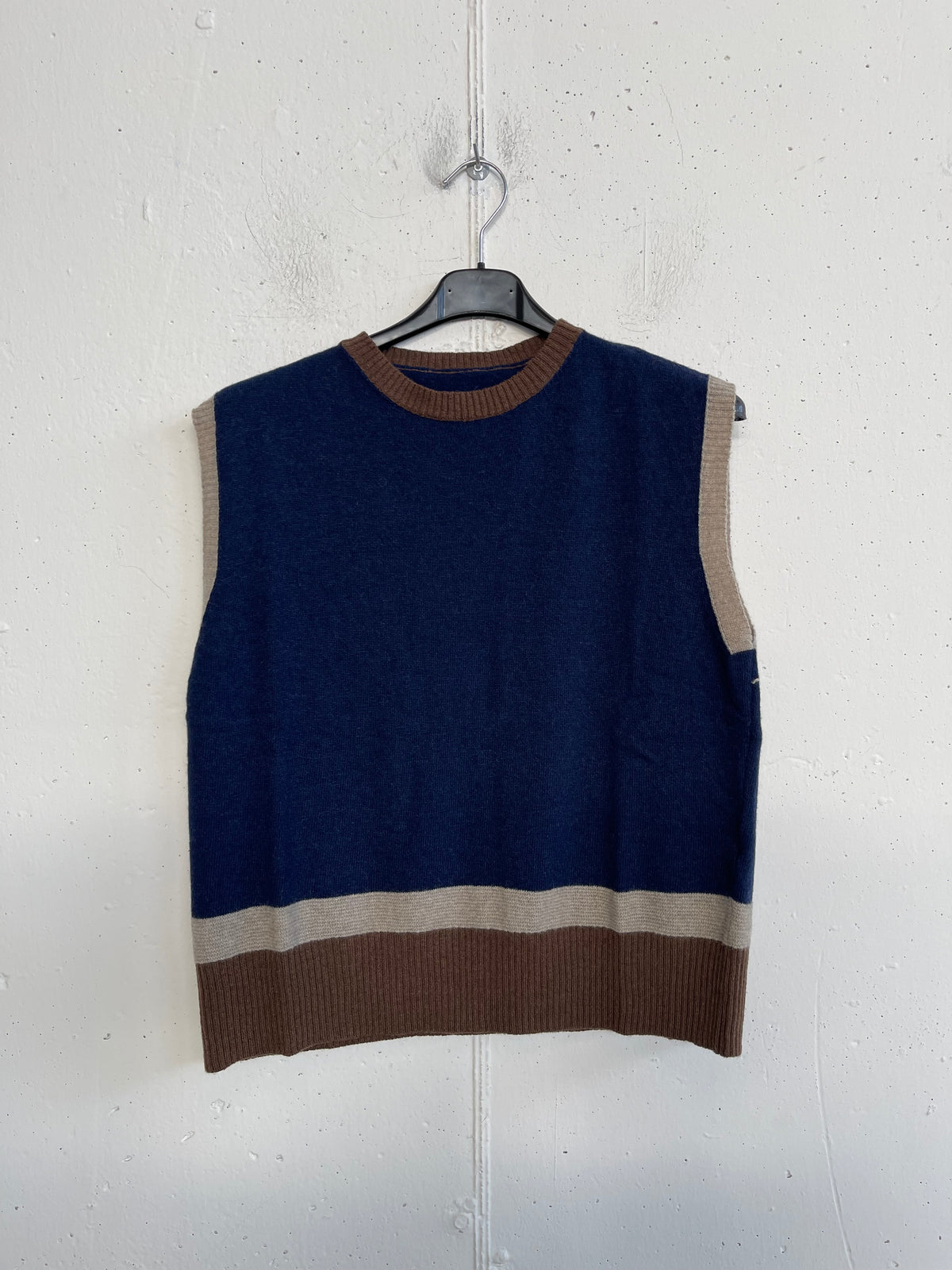 Gilet misto lana tricolore