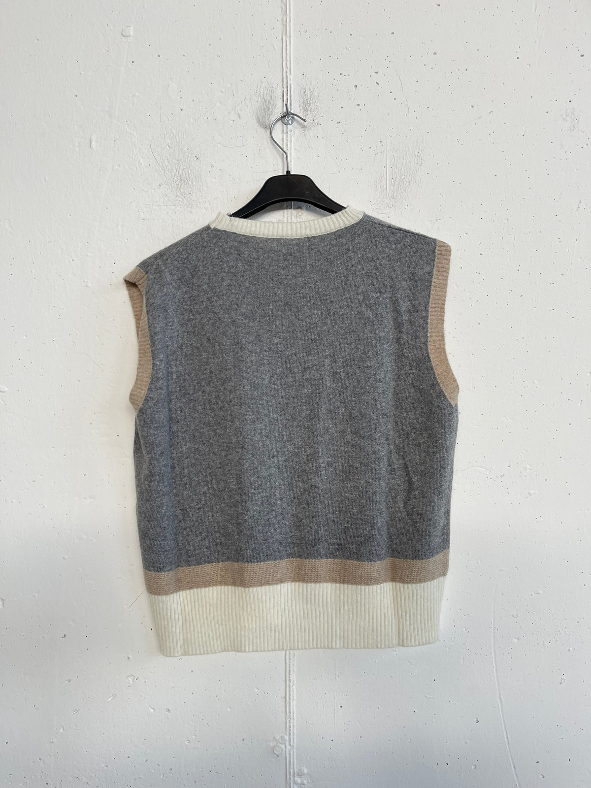 Gilet misto lana tricolore