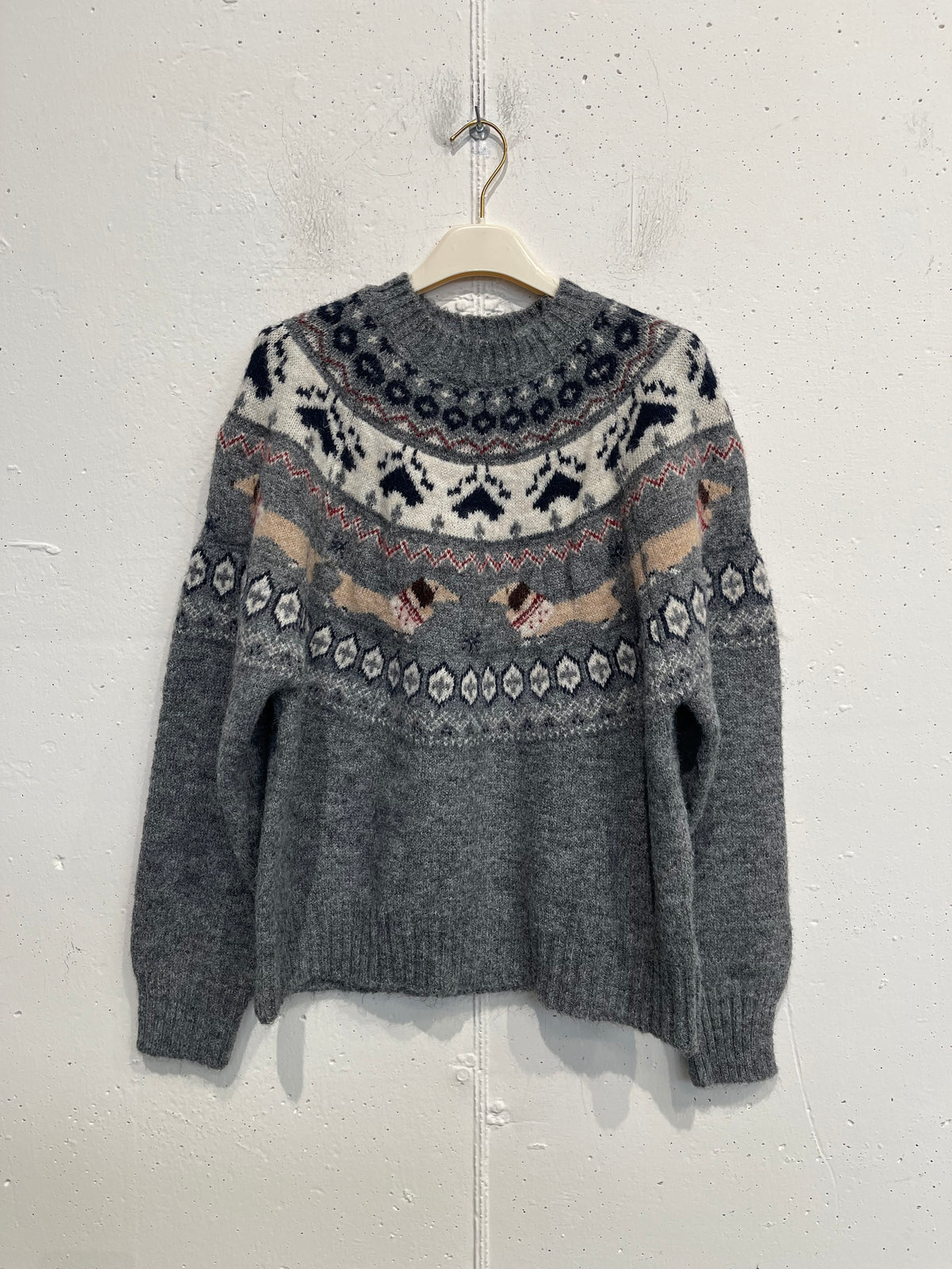Pull natalizio con bassotti