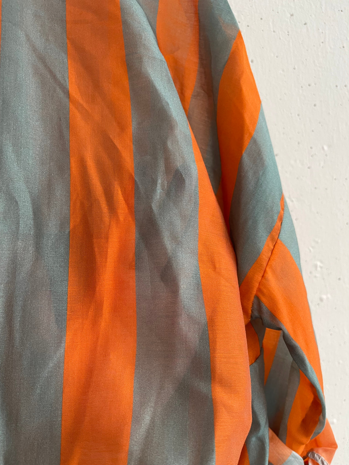 Camicia a Righe con Collo alla Coreana in Tencel - Taglia Unica