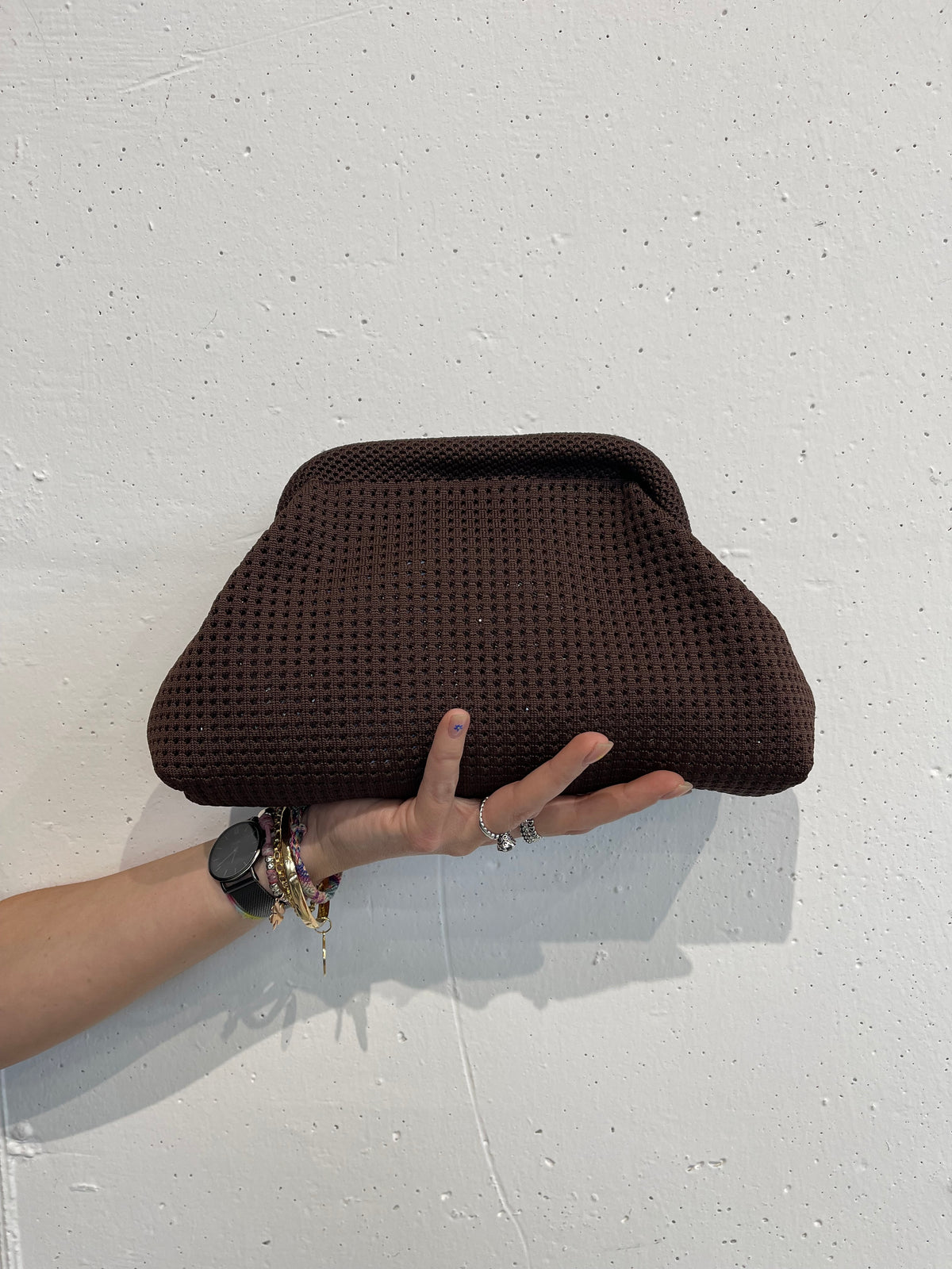 Borsa clutch tinta unita