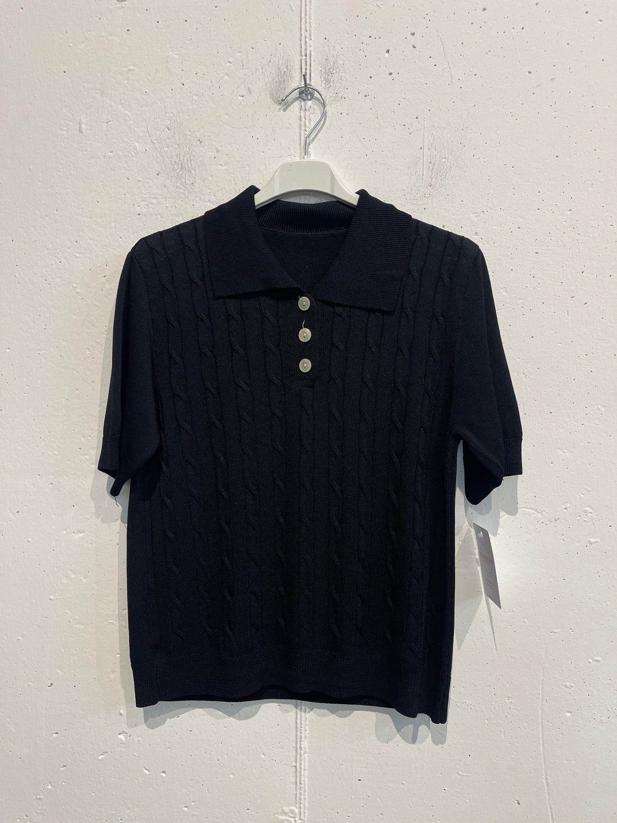 Polo misto viscosa treccia