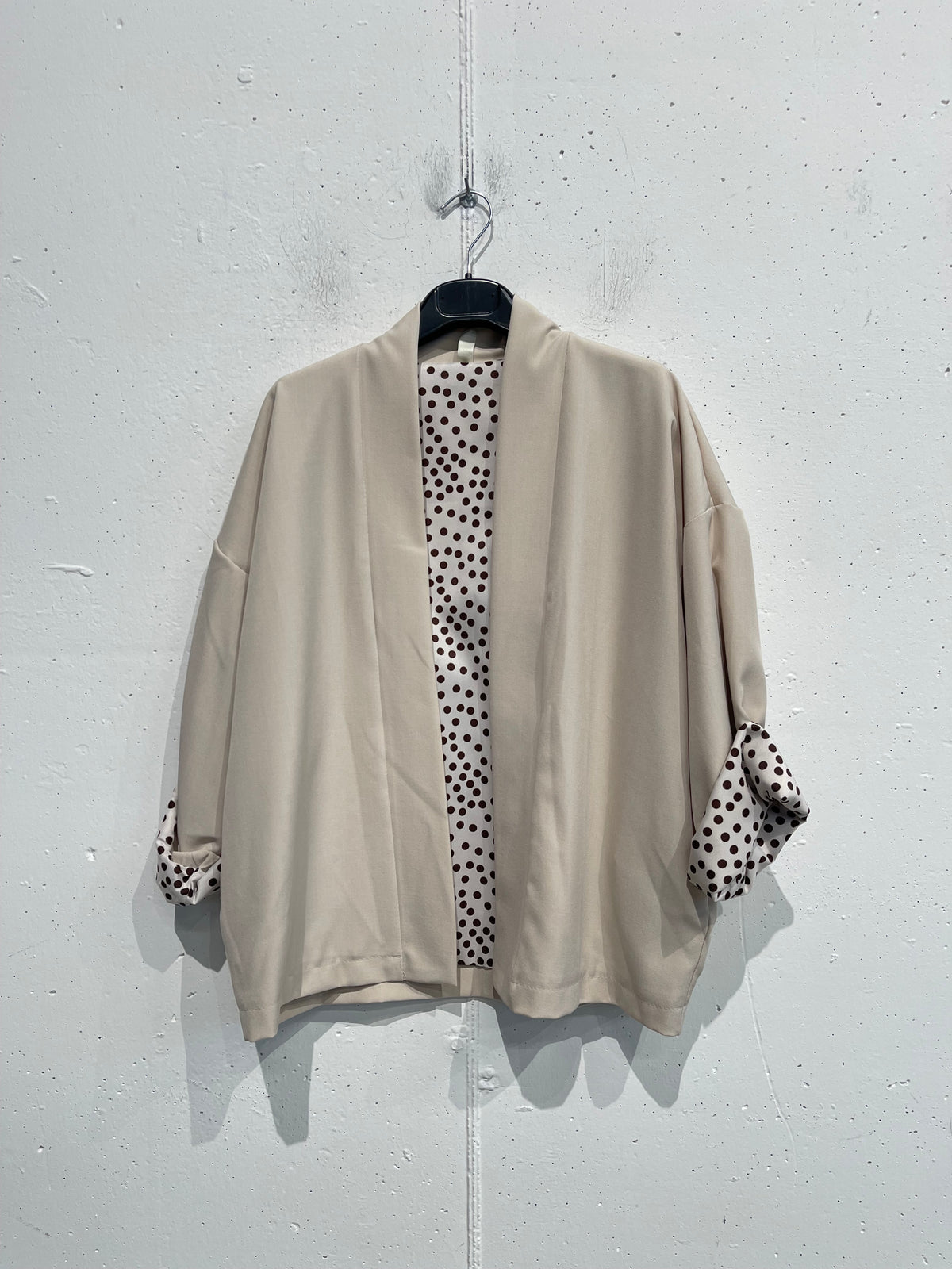 Blazer stile kimono con fodera a pois CLARISSA