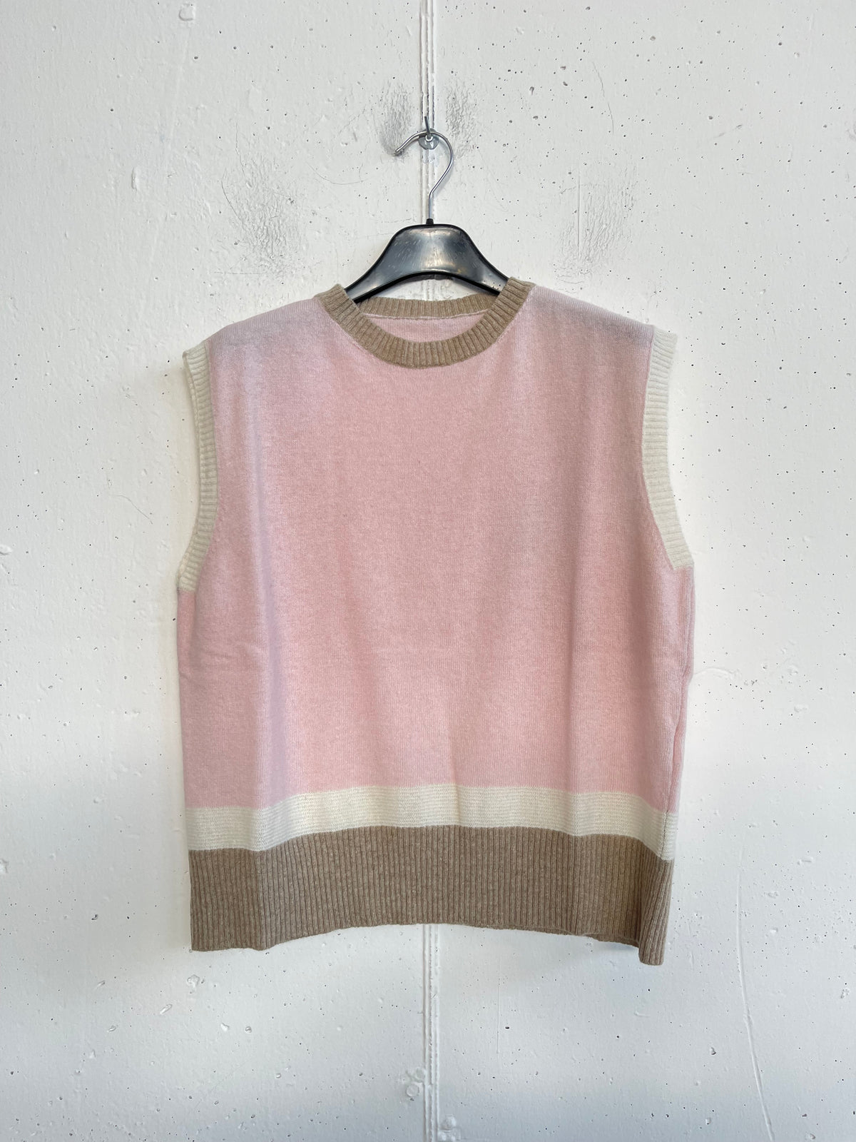 Gilet misto lana tricolore