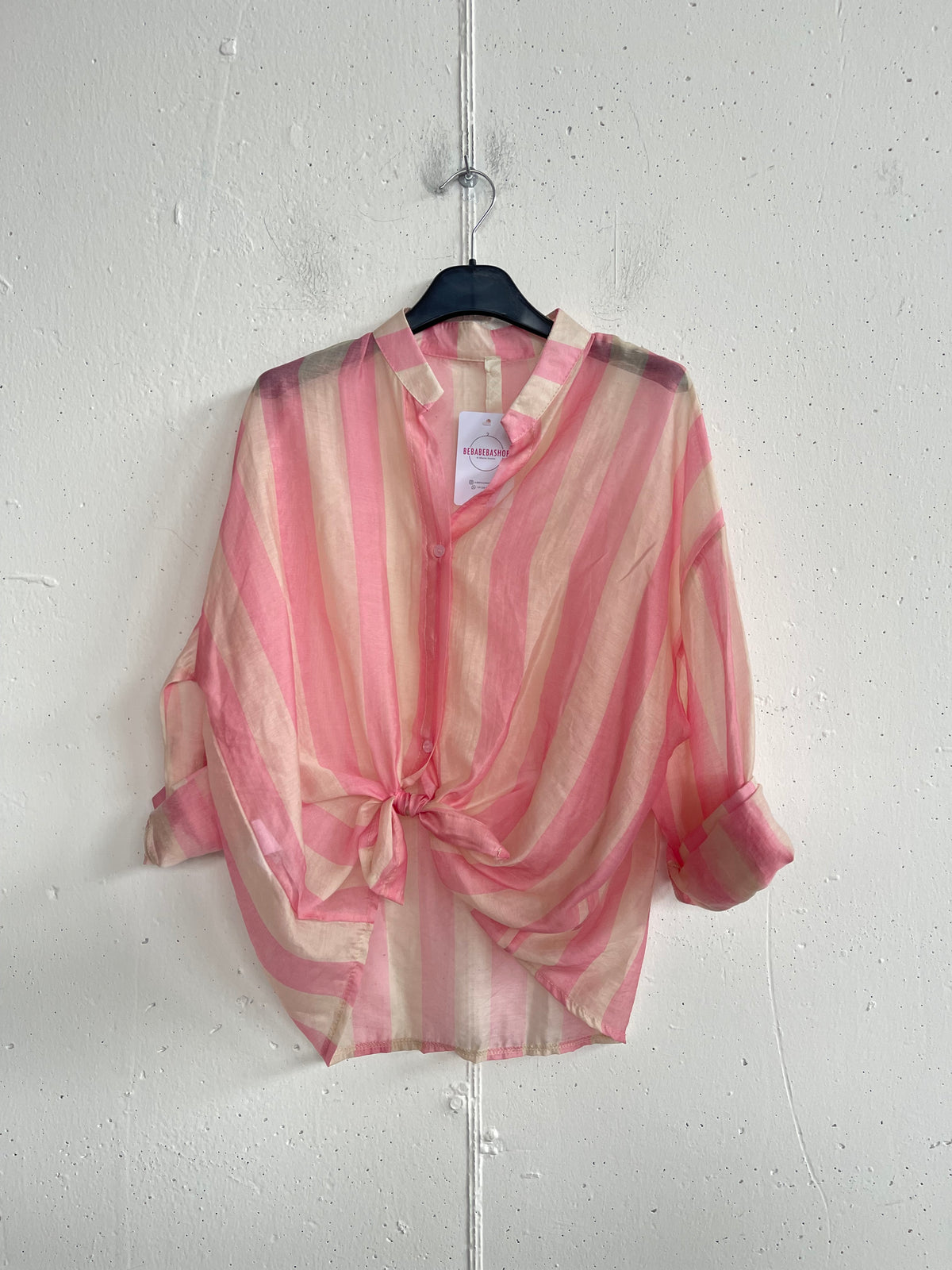 Camicia a righe estate collo coreana