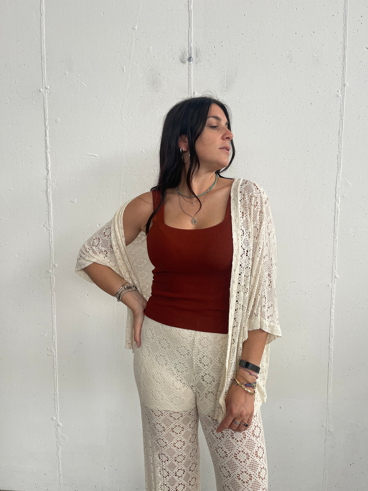 Kimono Macramè in 100% Viscosa - Taglia Unica, 3 Colori