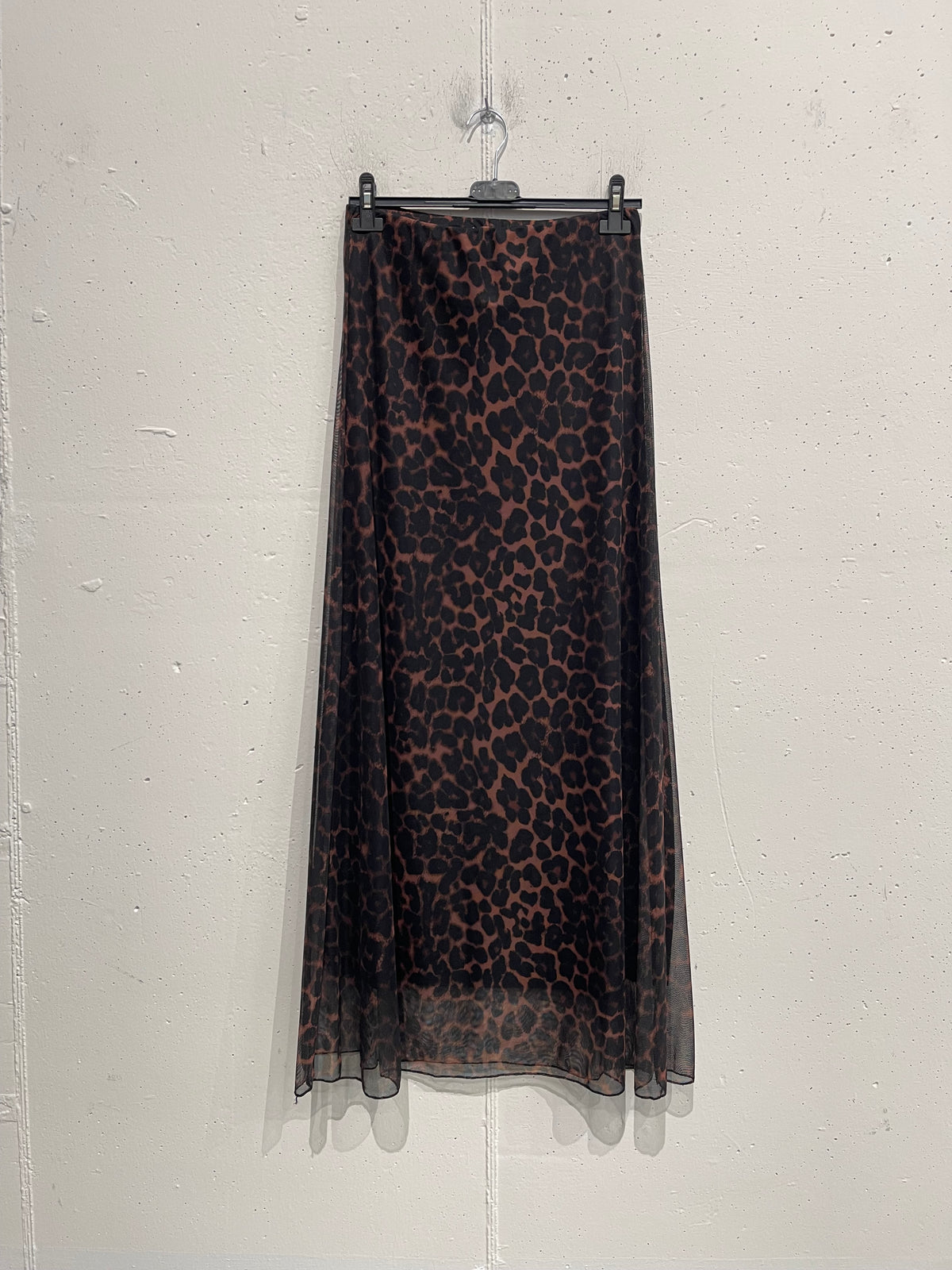 Gonna leopardata in tulle