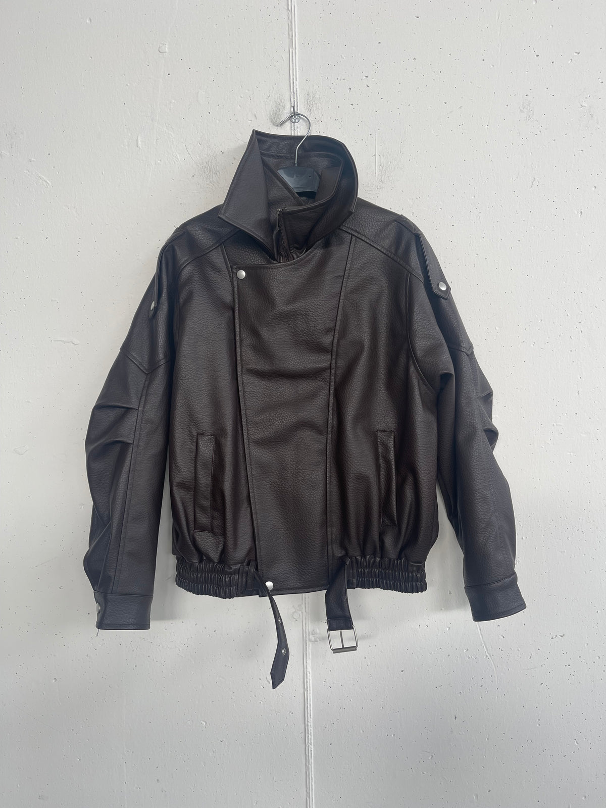 Giacca ecopelle doppia zip