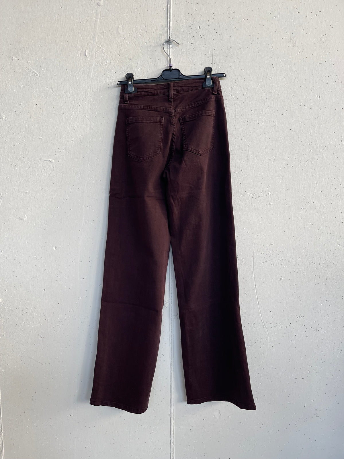 Jeans a palazzo color melanzana