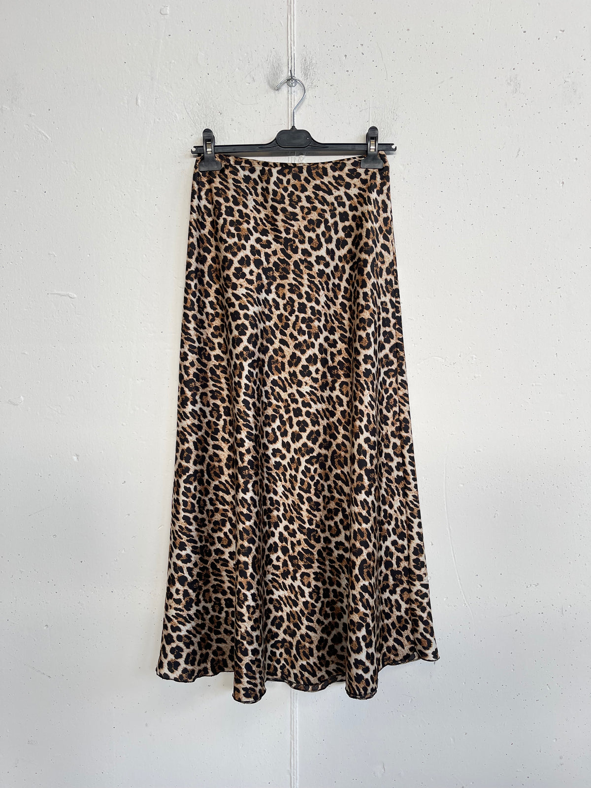 Gonna satinata animalier