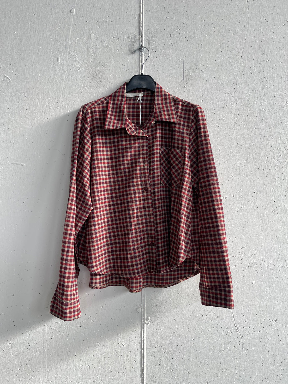 Camicia a quadretti taglio a scatola