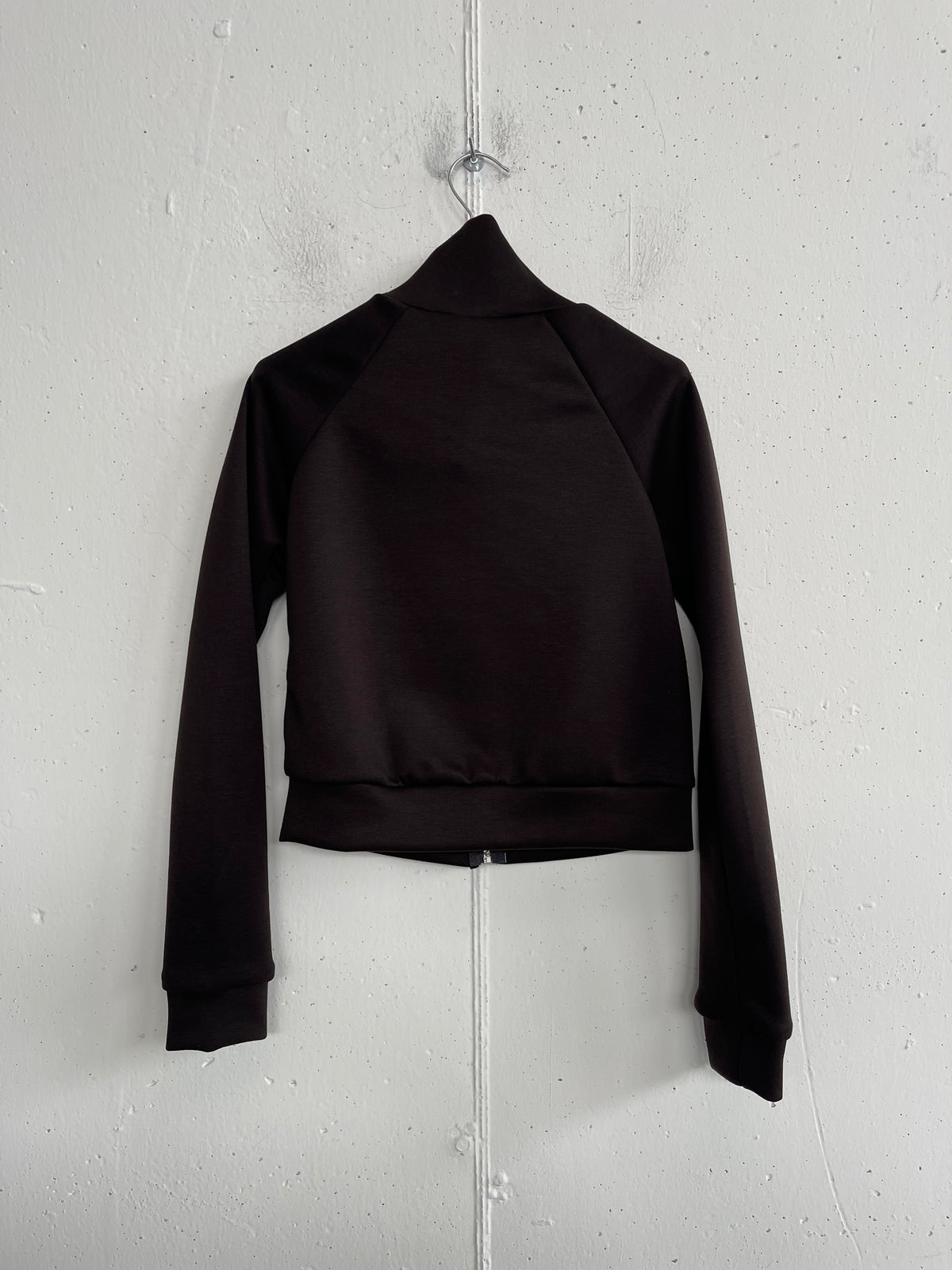 Felpa crop con collo alto